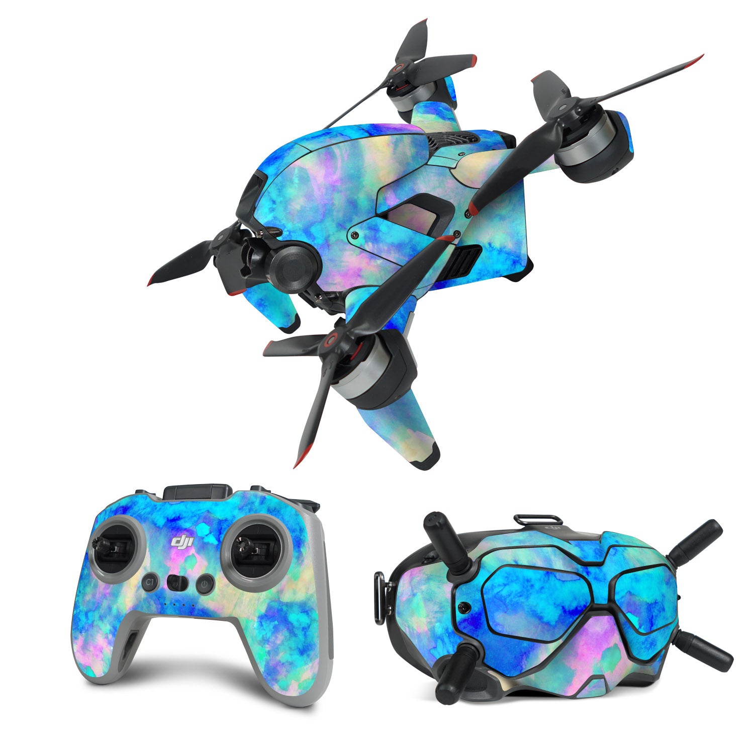 Electrify Ice Blue - DJI FPV Combo Skin