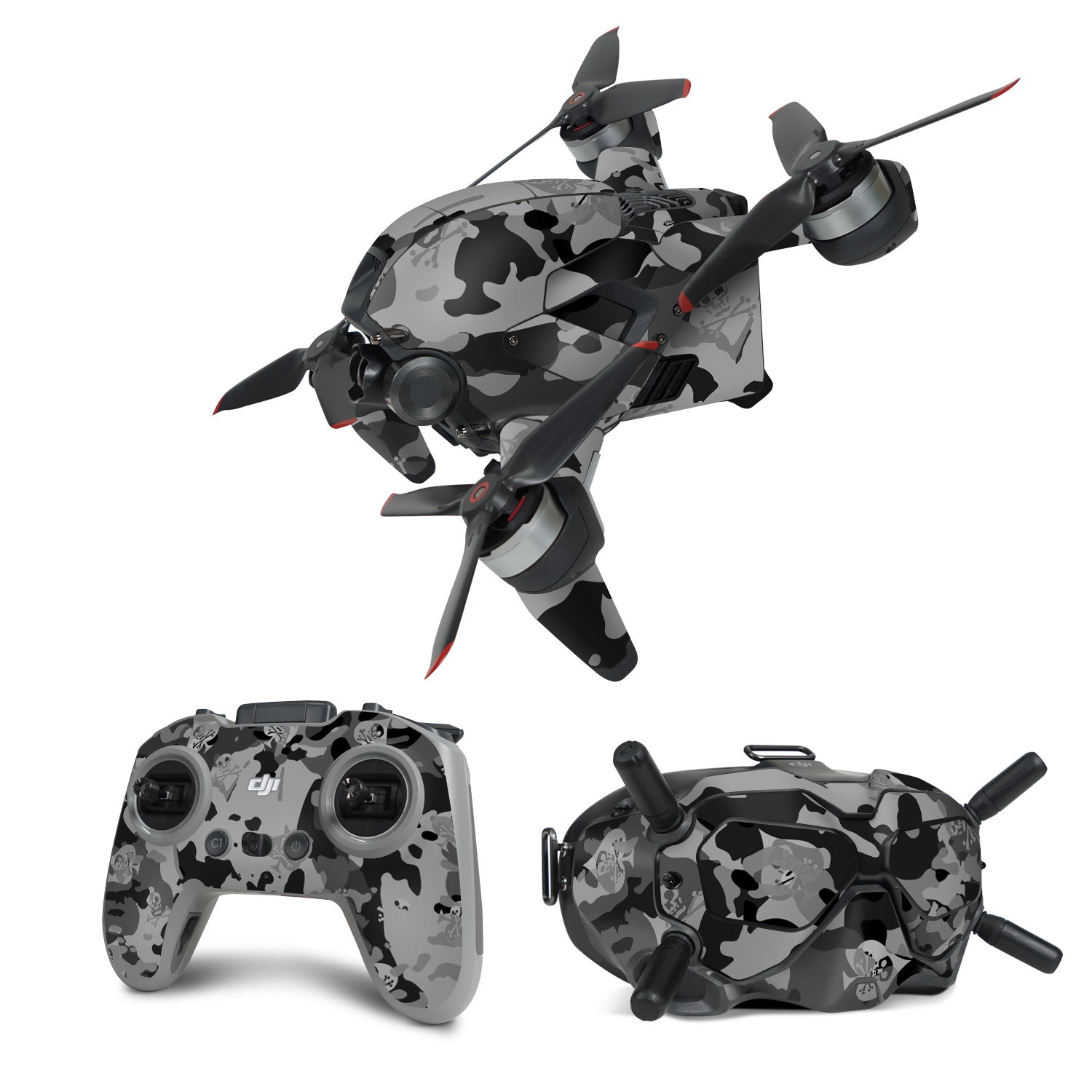SOFLETE Black Multicam - DJI FPV Combo Skin