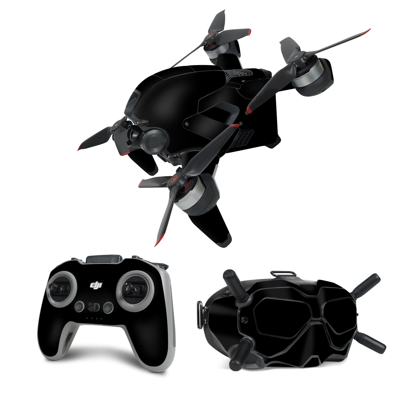 Solid State Black - DJI FPV Combo Skin