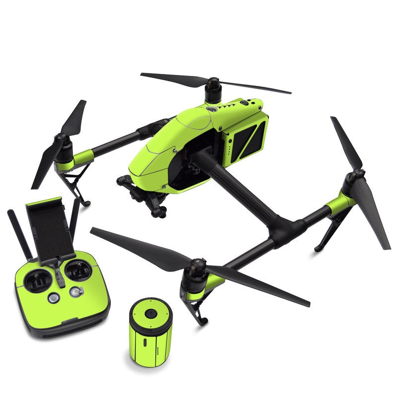 Solid State Lime - DJI Inspire 2 Skin