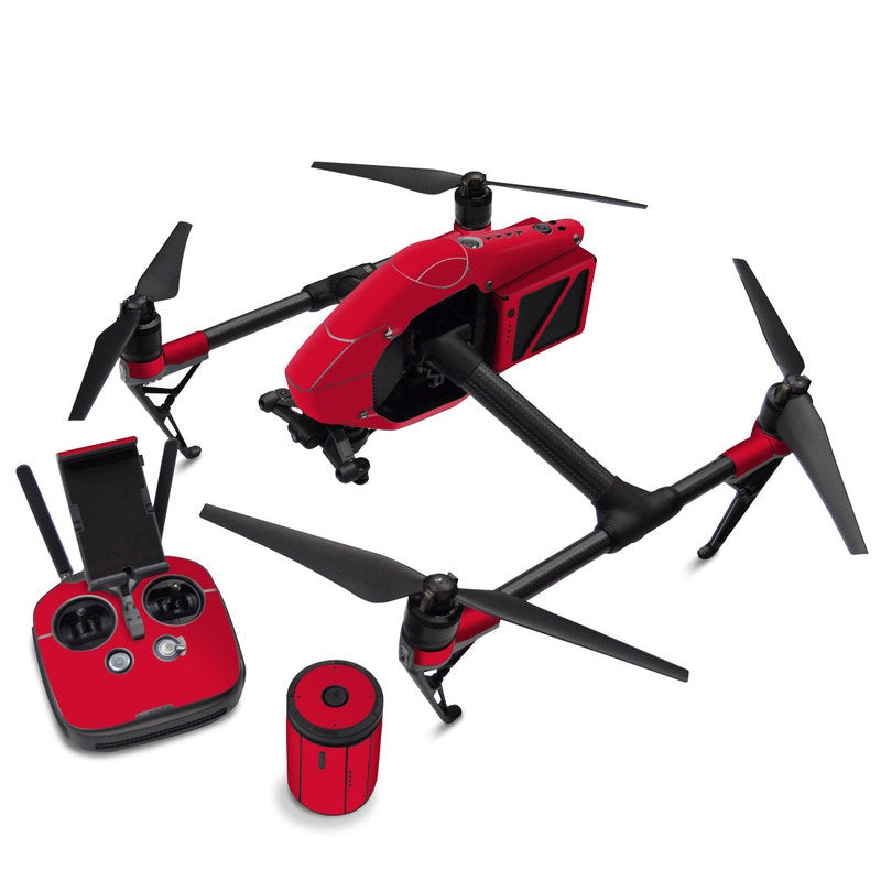Solid State Red - DJI Inspire 2 Skin