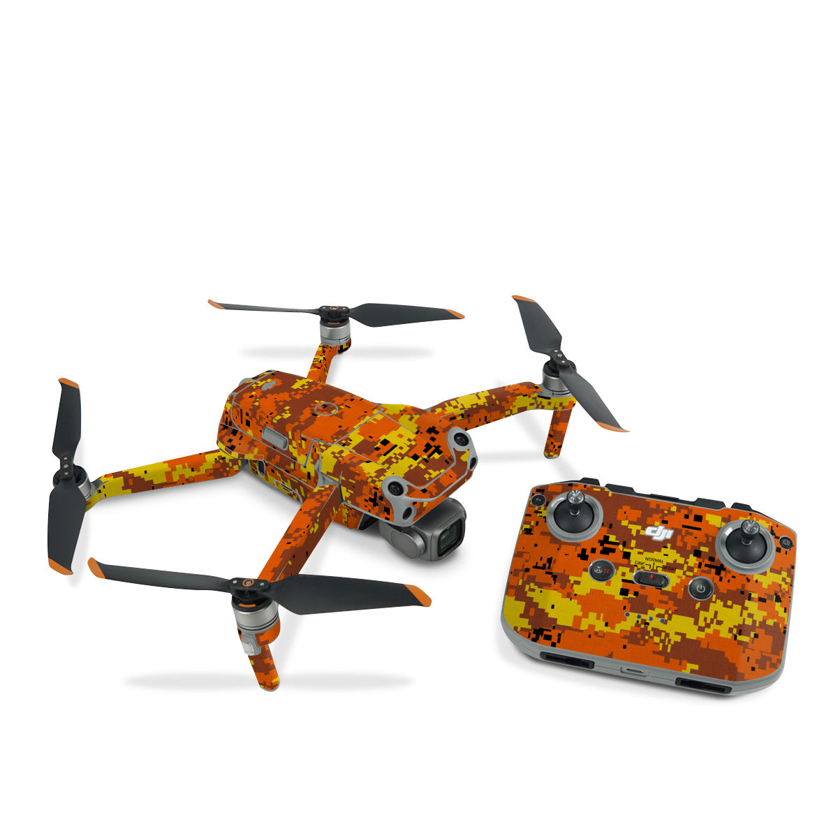 Digital Orange Camo - DJI Air 2S Skin