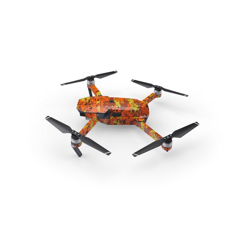Digital Orange Camo - DJI Mavic Pro Skin