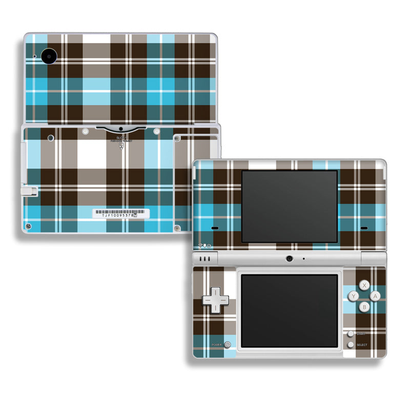 Turquoise Plaid - Nintendo DSi Skin