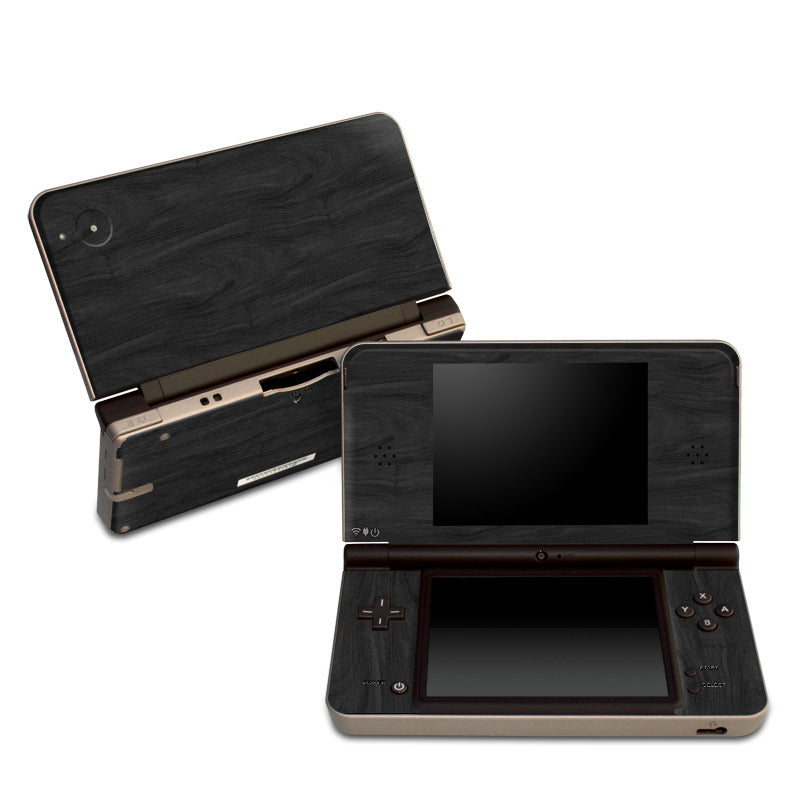 Black Woodgrain - Nintendo DSi XL Skin