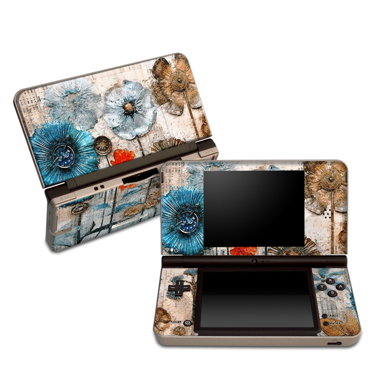 Steampunk Flowers - Nintendo DSi XL Skin