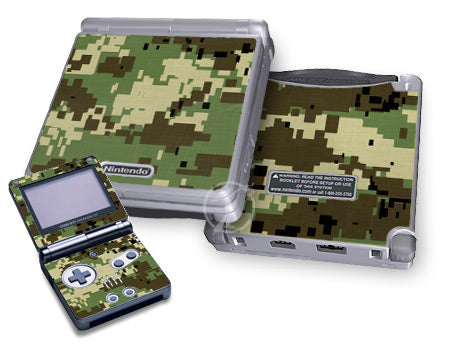 Digital Woodland Camo - Nintendo GameBoy Advance SP Skin