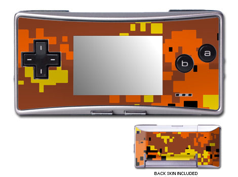 Digital Orange Camo - Nintendo GameBoy Micro Skin