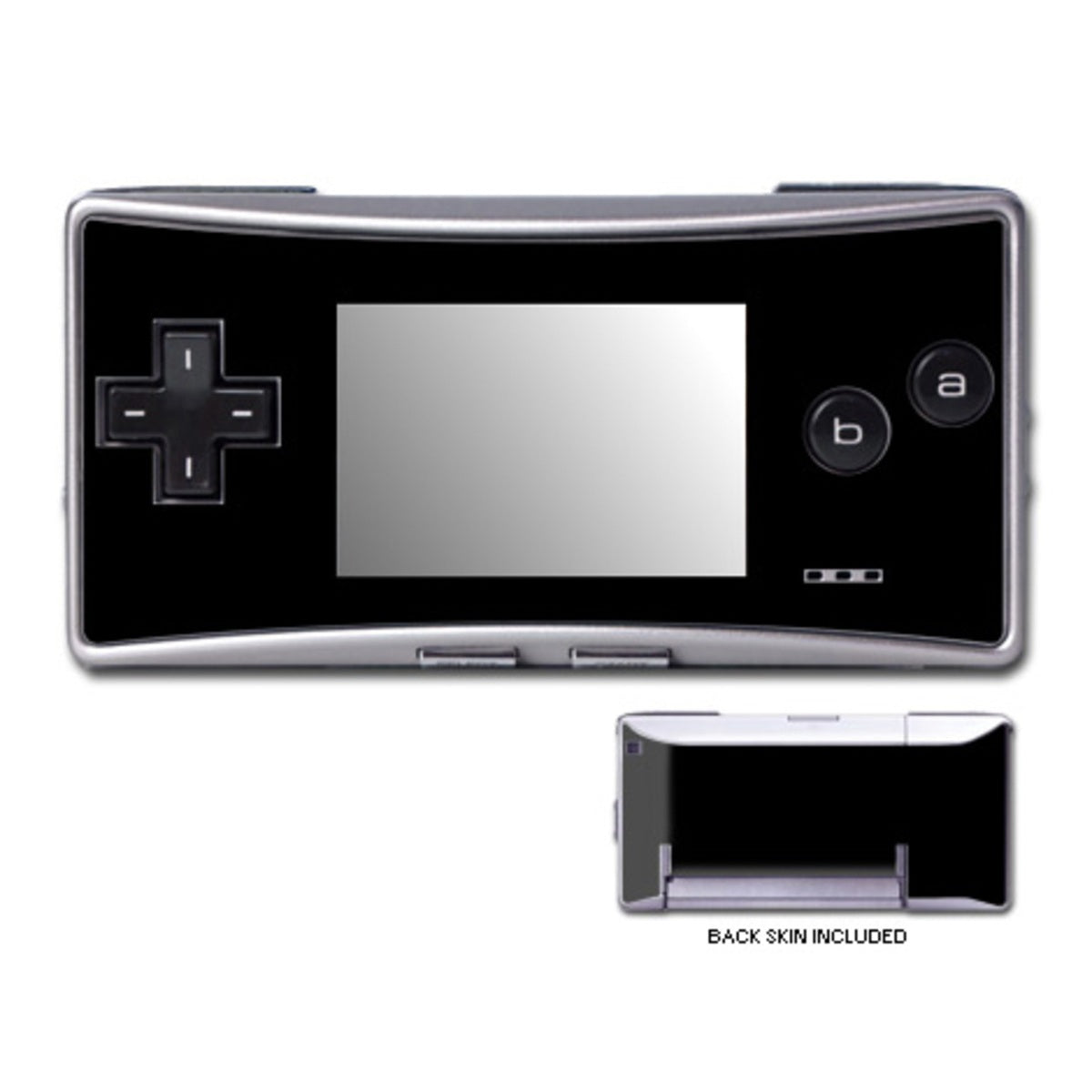 Solid State Black - Nintendo GameBoy Micro Skin