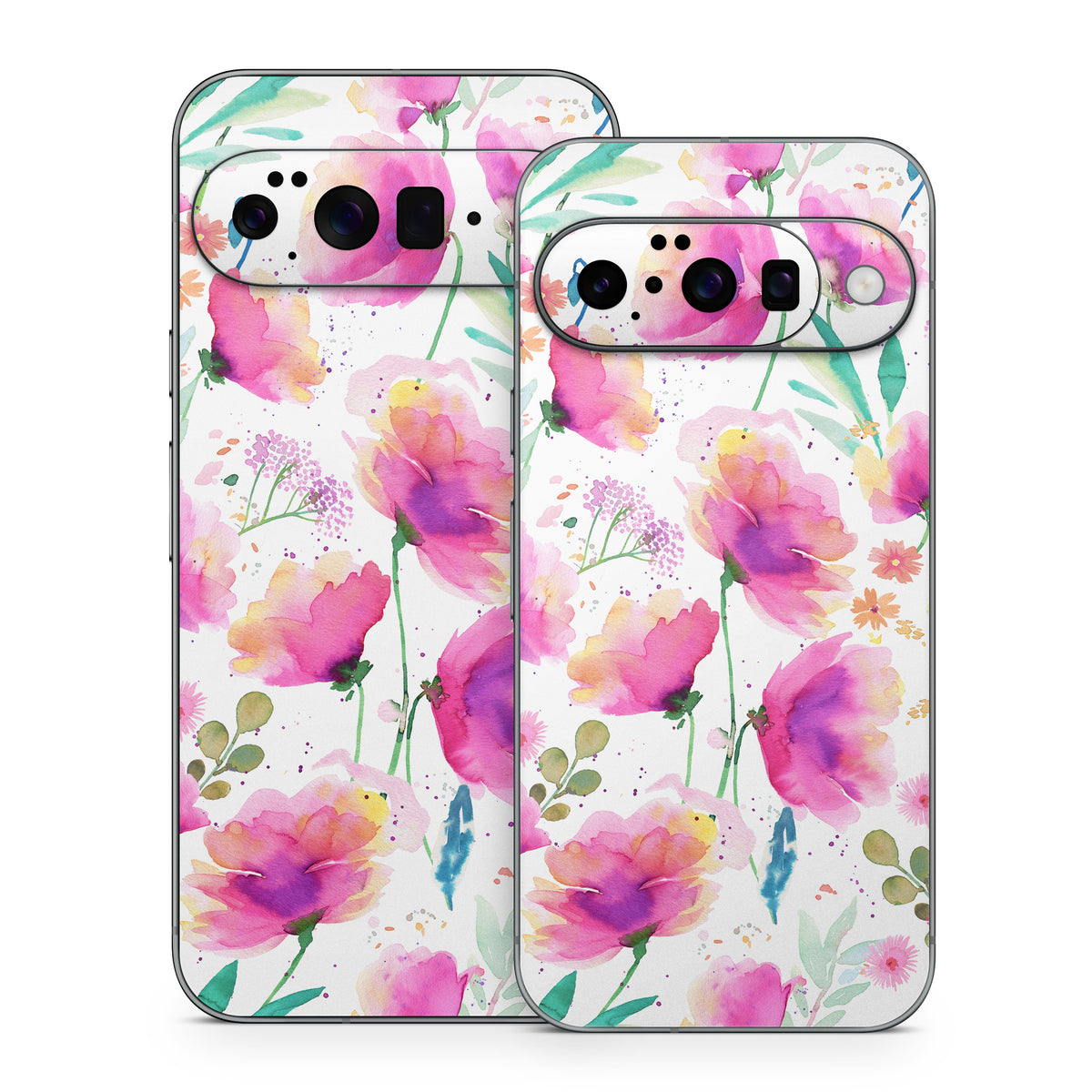 Abstract Pink Poppies - Google Pixel 10 Skin