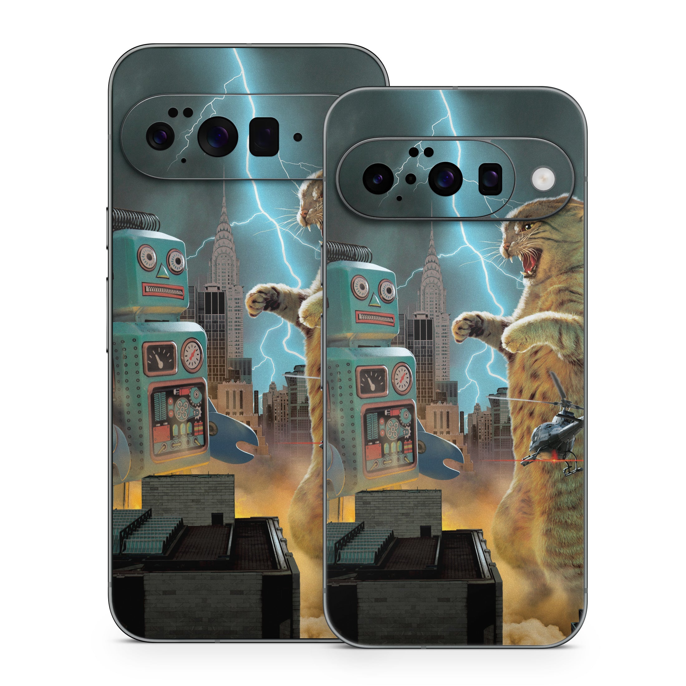 Catzilla Vs Robot - Google Pixel 10 Skin