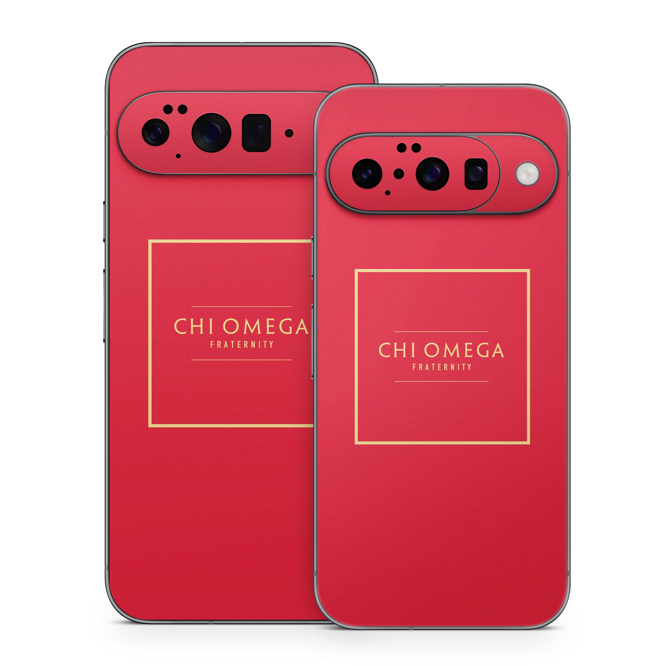 Chi Omega Fraternity Cardinal with Border - Google Pixel 10 Skin