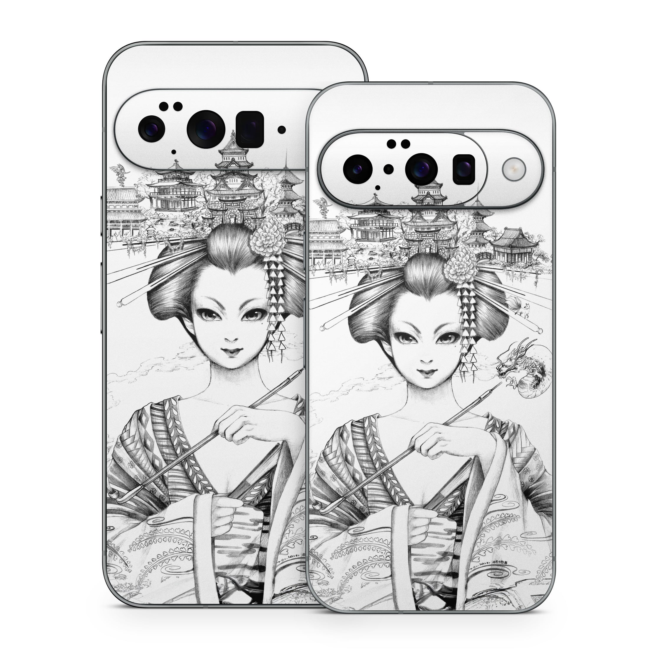 Geisha Sketch - Google Pixel 10 Skin