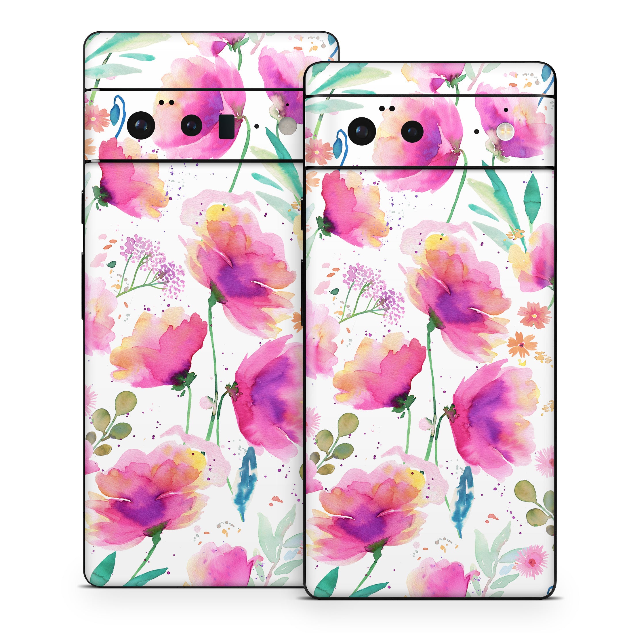 Abstract Pink Poppies - Google Pixel 6 Skin