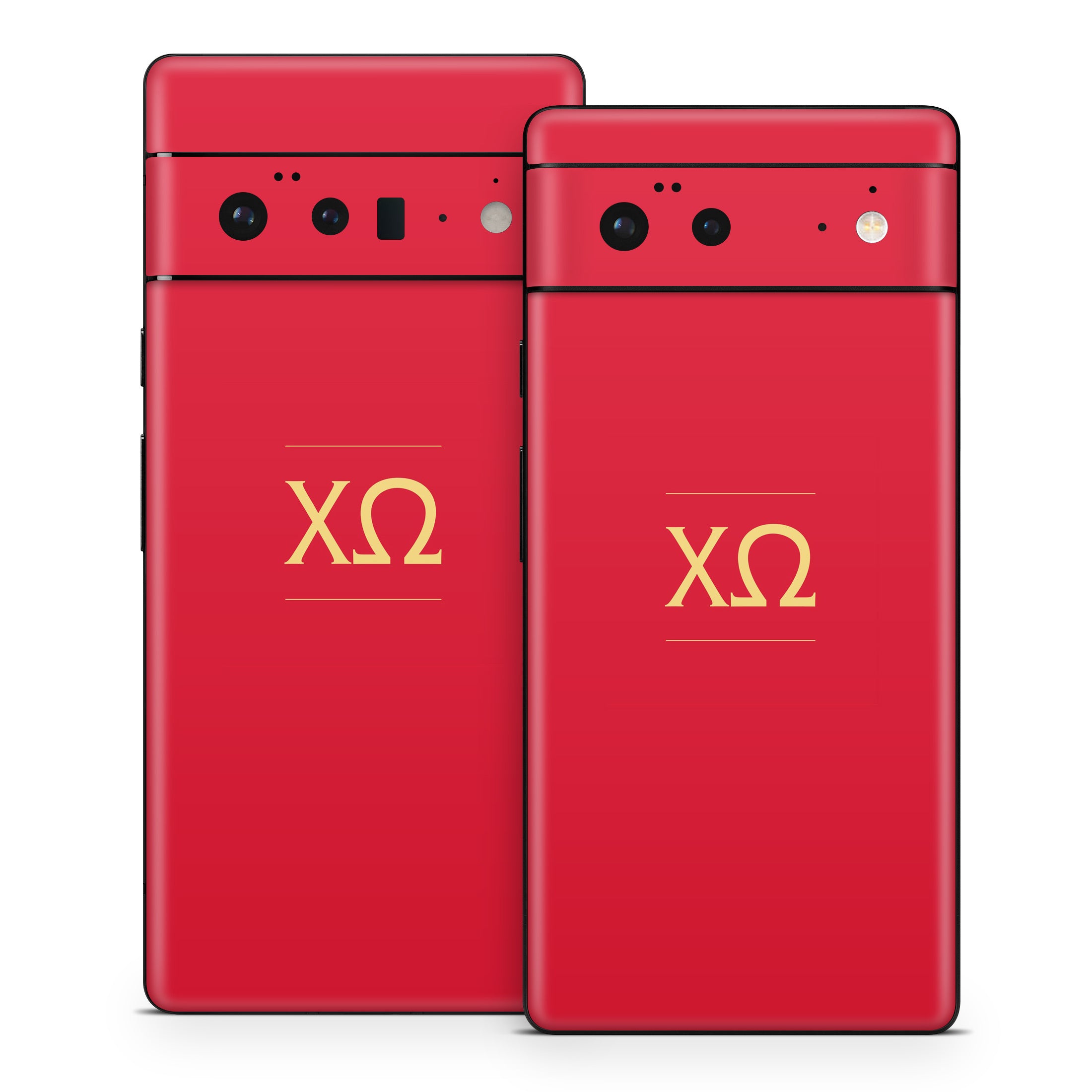 Chi Omega Letters Cardinal - Google Pixel 6 Skin
