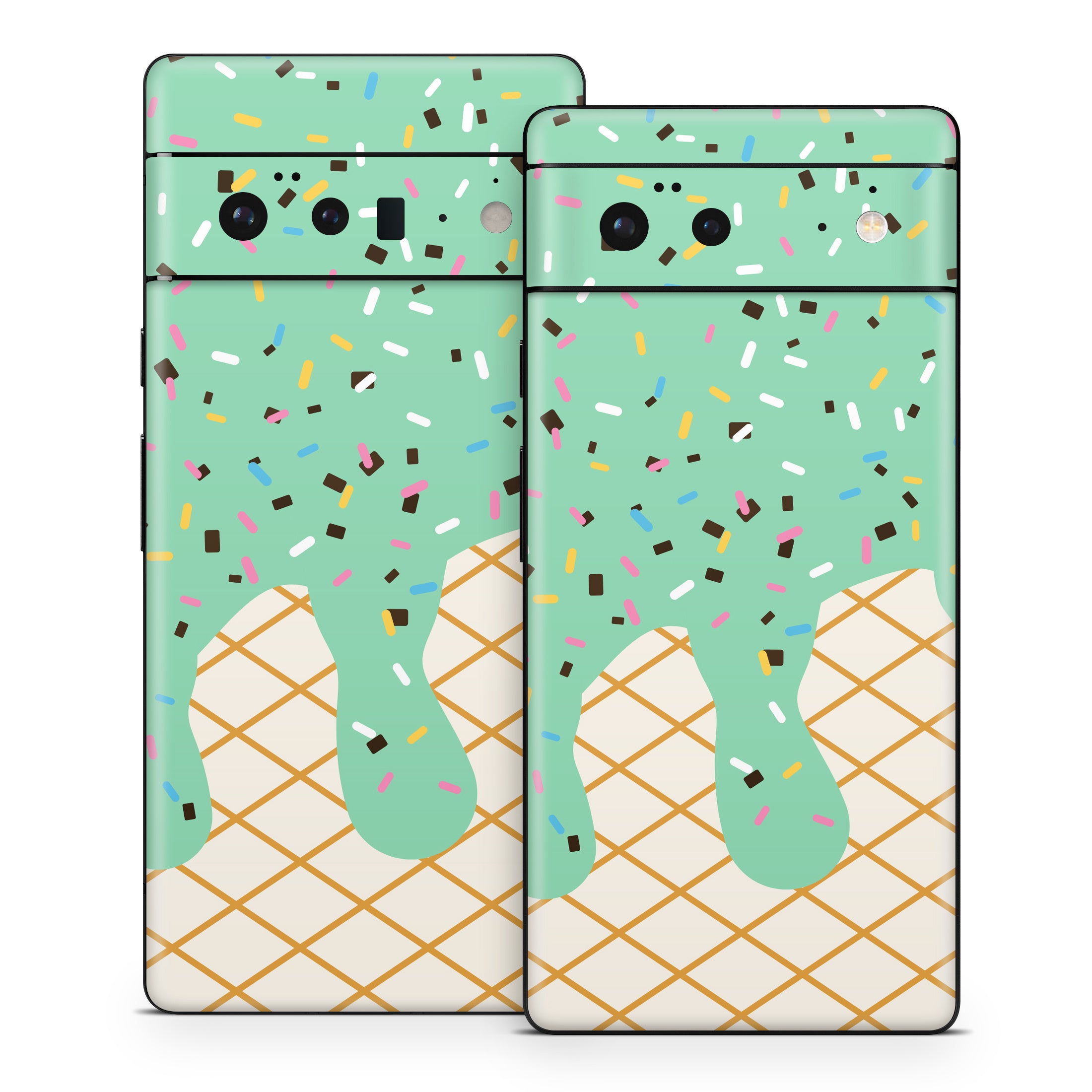 Mint Chocolate Chip Ice Cream Drip - Google Pixel 6 Skin