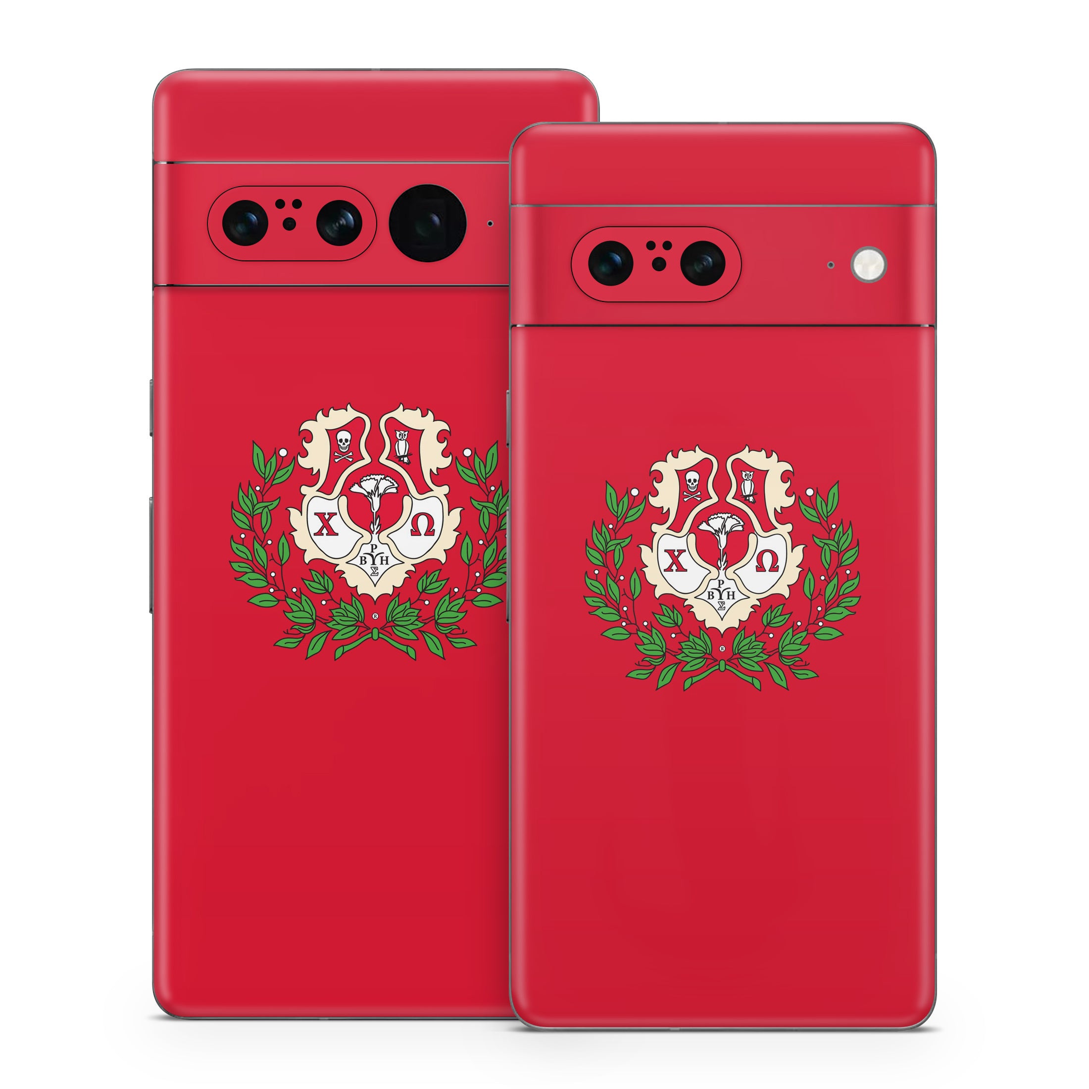 Chi Omega Crest Cardinal - Google Pixel 7 Skin