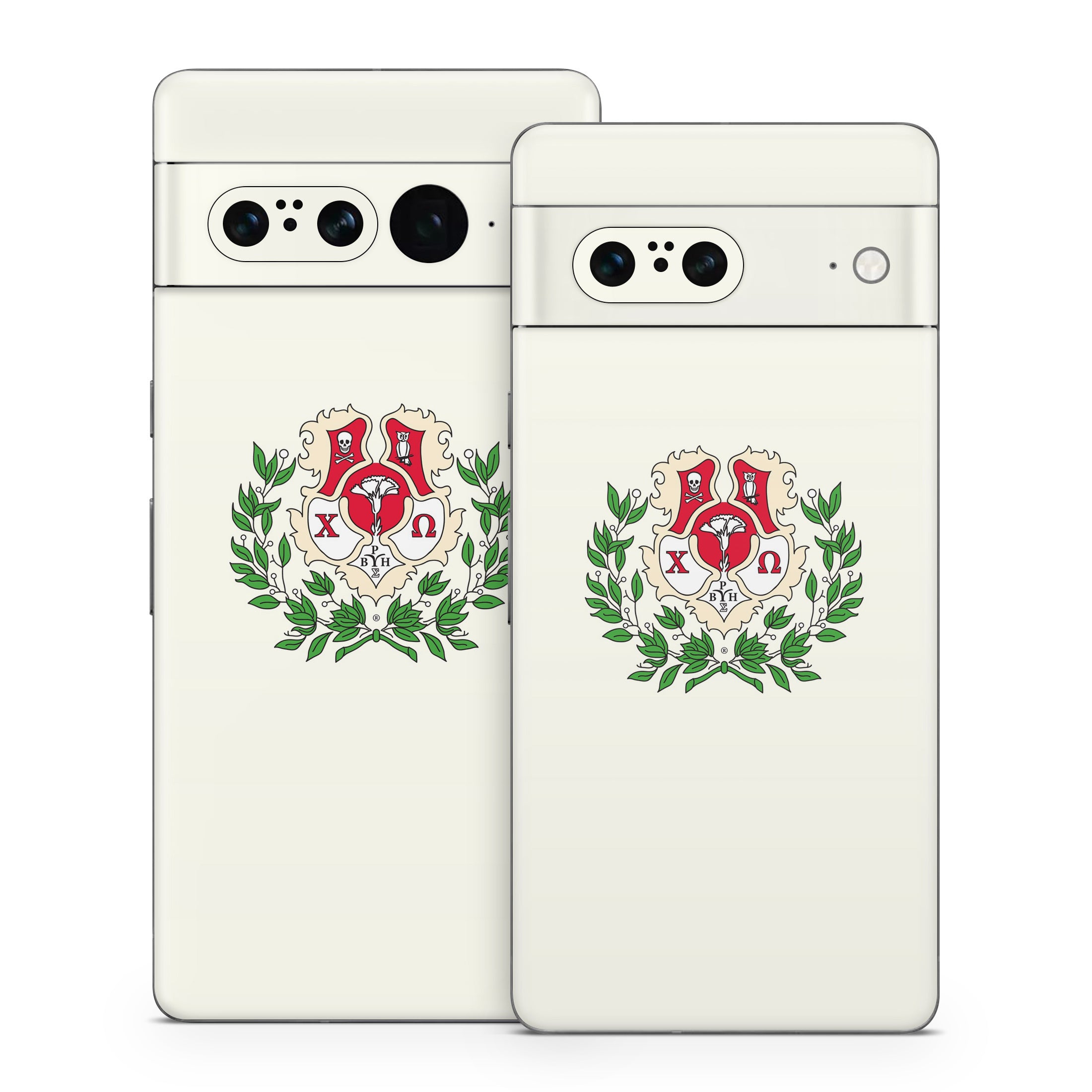 Chi Omega Crest Cream - Google Pixel 7 Skin