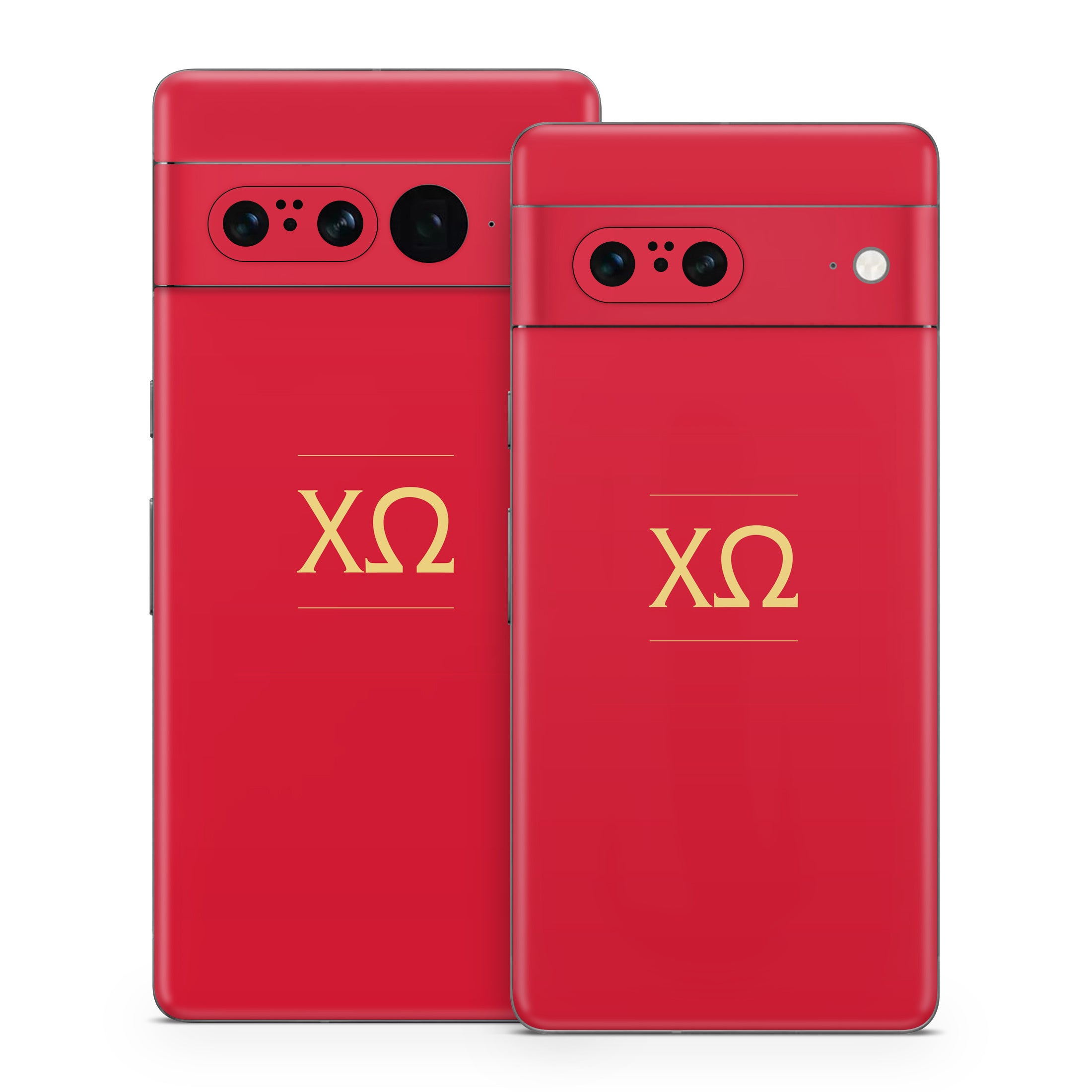 Chi Omega Letters Cardinal - Google Pixel 7 Skin