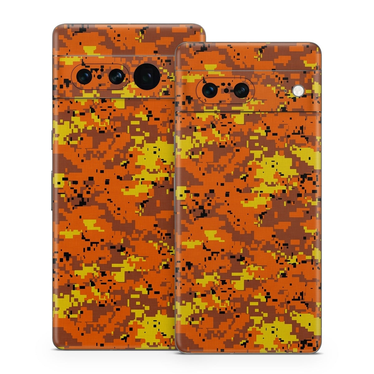 Digital Orange Camo - Google Pixel 7 Skin