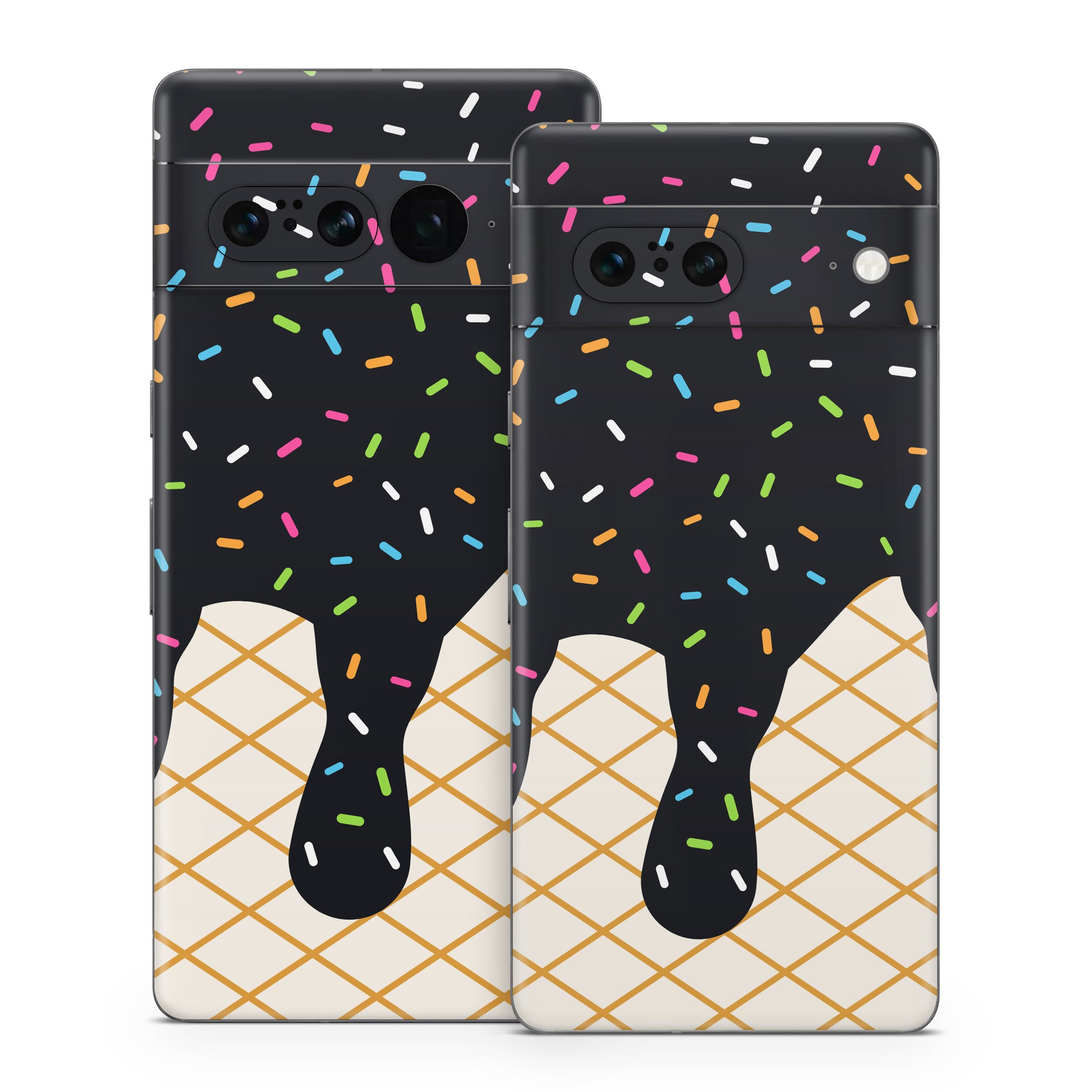 Black Ice Cream Drip - Google Pixel 7 Skin