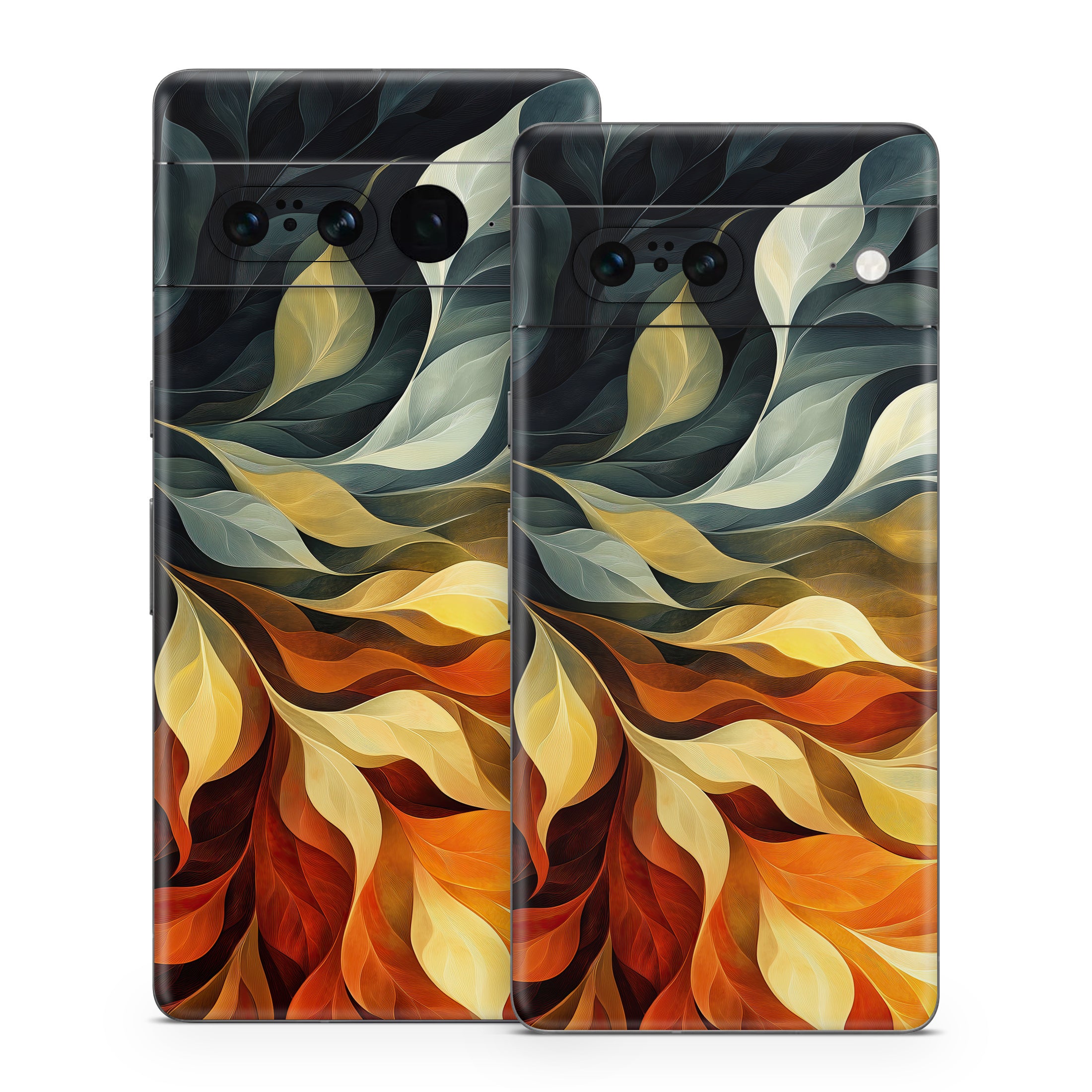 Orange and Charcoal - Google Pixel 7 Skin