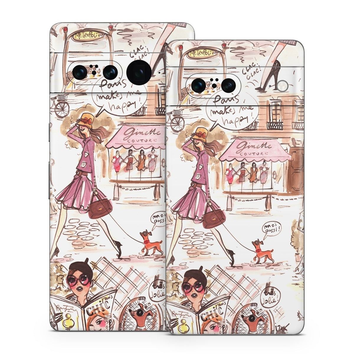 Paris Makes Me Happy - Google Pixel 7 Skin