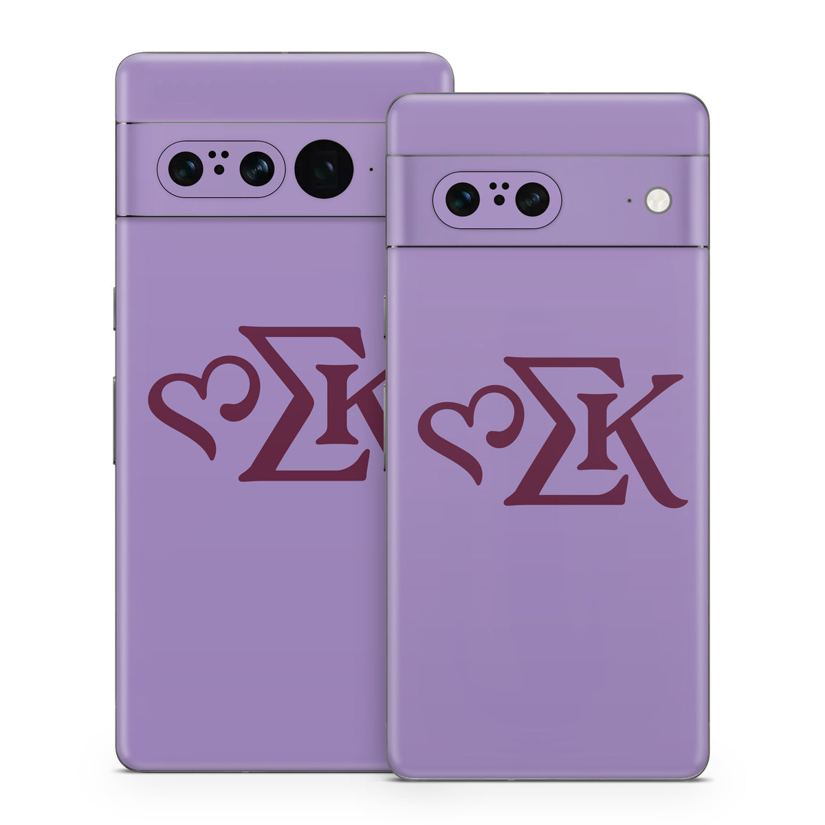 Sigma Kappa Greek Letters Mary Maroon on Legacy Lavender - Google Pixel 7 Skin