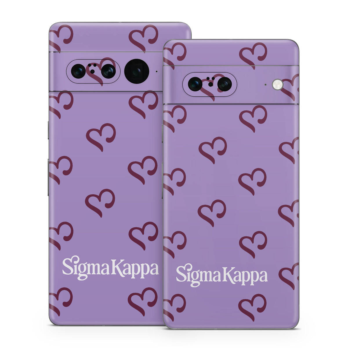 Sigma Kappa Hearts Pattern - Google Pixel 7 Skin