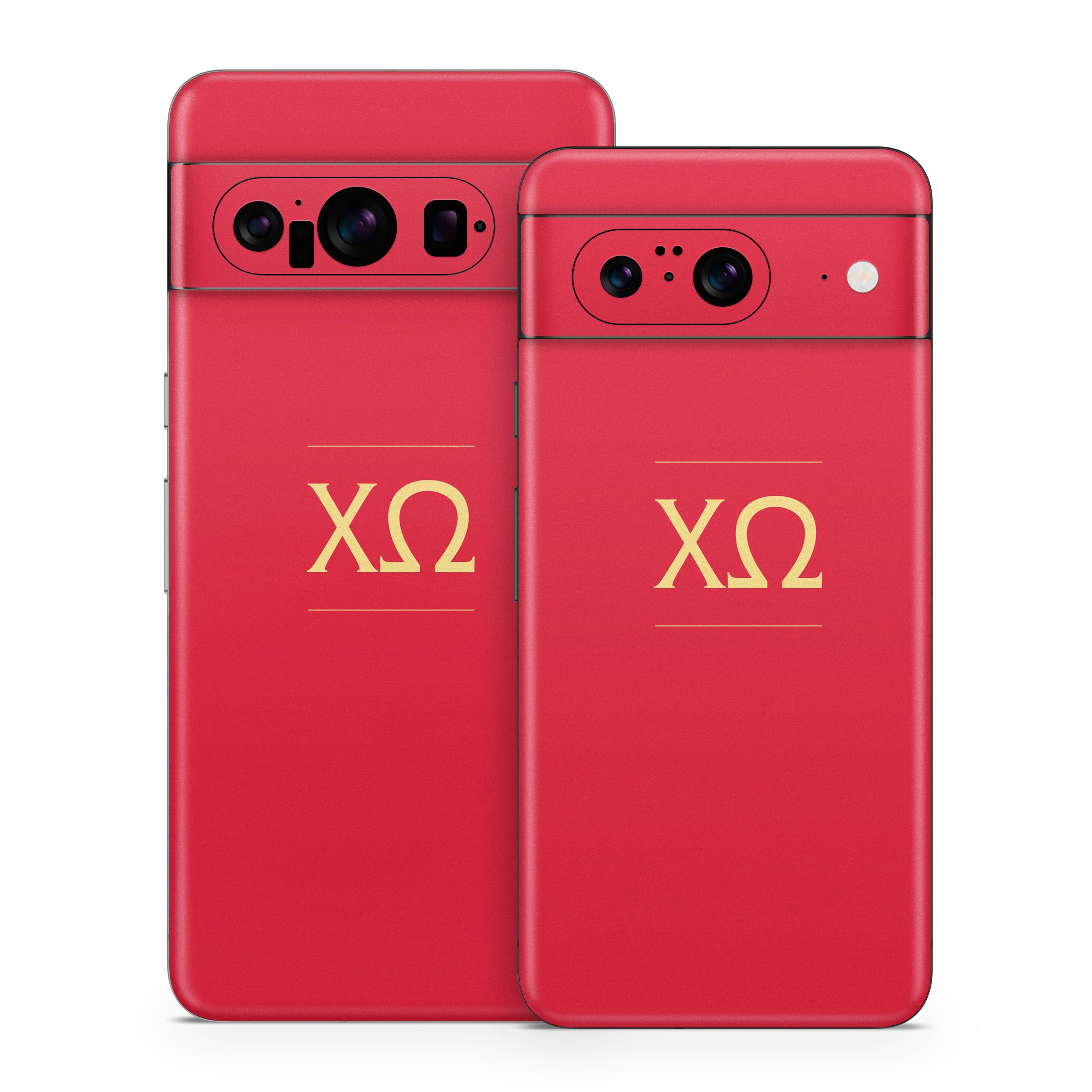 Chi Omega Letters Cardinal - Google Pixel 8 Skin