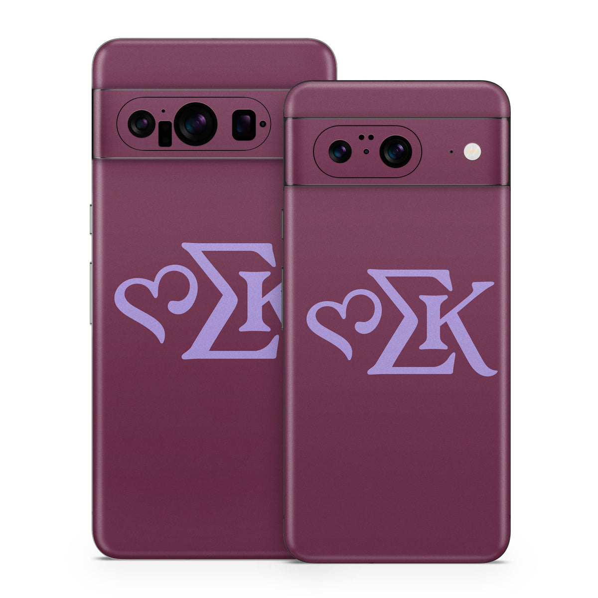 Sigma Kappa Greek Letters Legacy Lavender on Mary Maroon - Google Pixel 8 Skin
