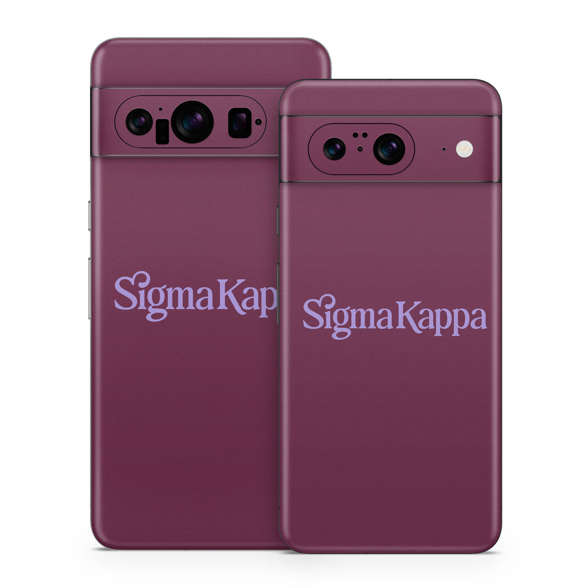 Sigma Kappa Primary Logo Legacy Lavender on Mary Maroon - Google Pixel 8 Skin