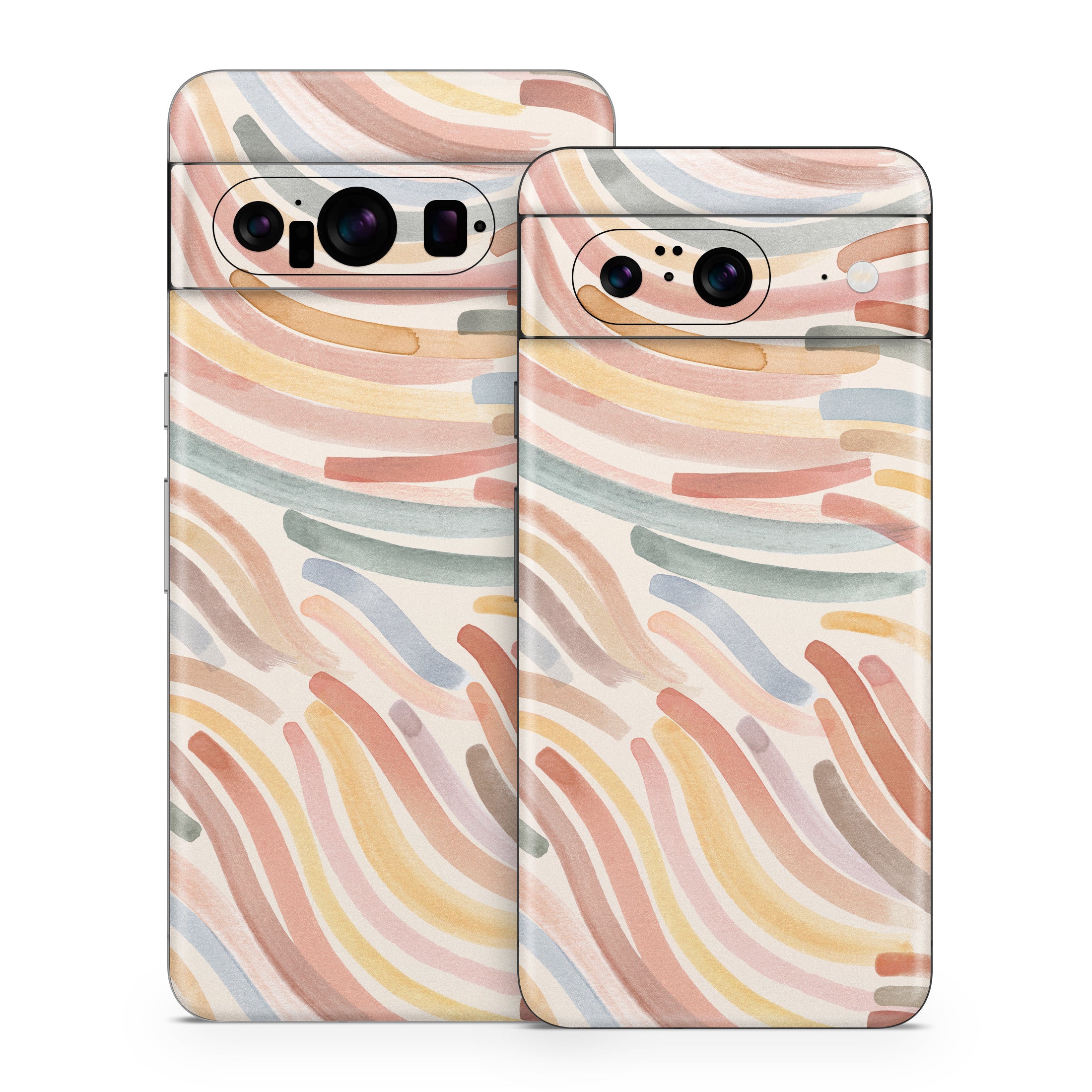Terracotta Brushstroke Waves - Google Pixel 8 Skin