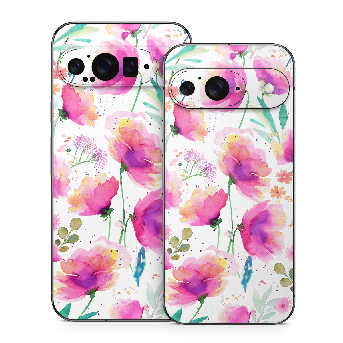 Abstract Pink Poppies - Google Pixel 9 Skin