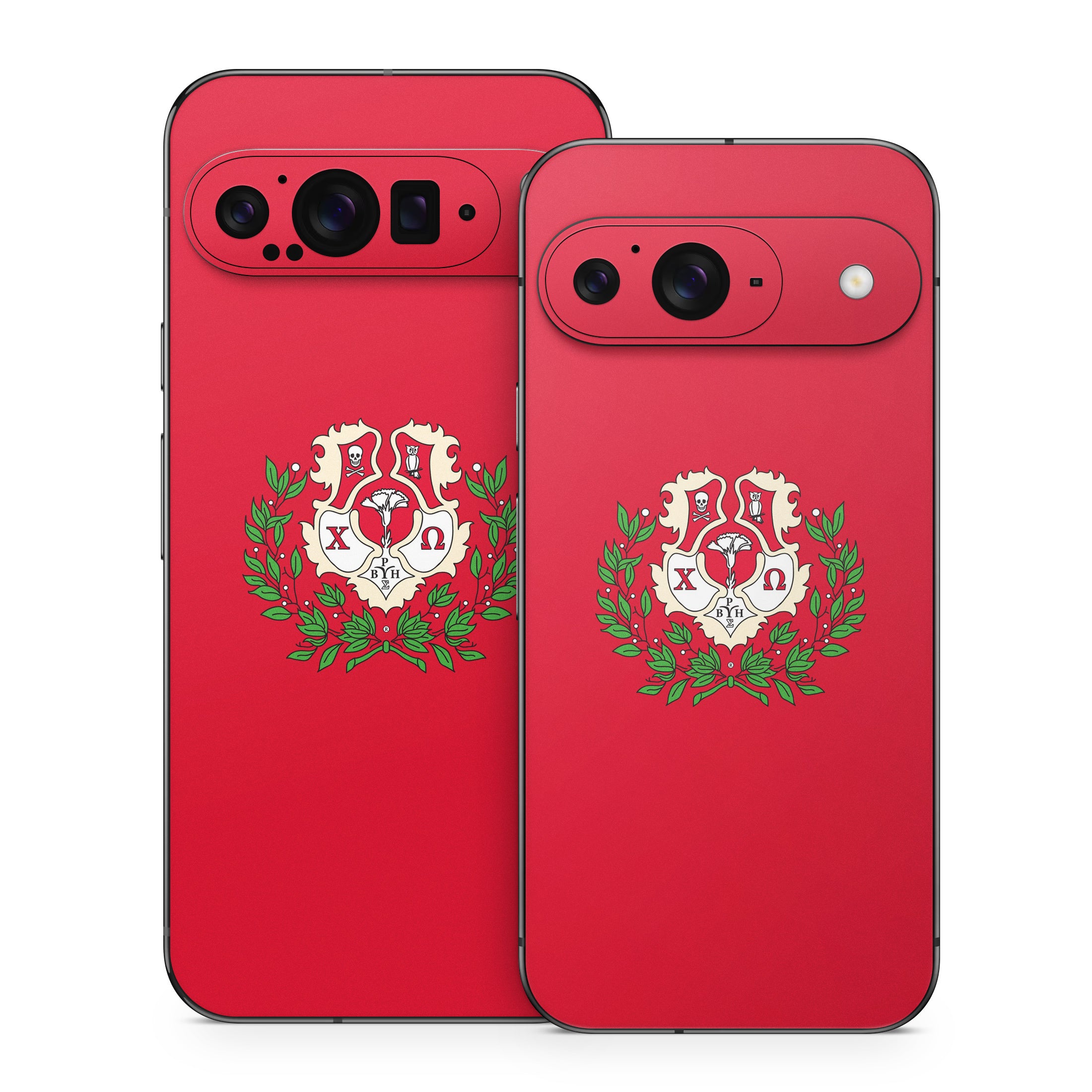 Chi Omega Crest Cardinal - Google Pixel 9 Skin