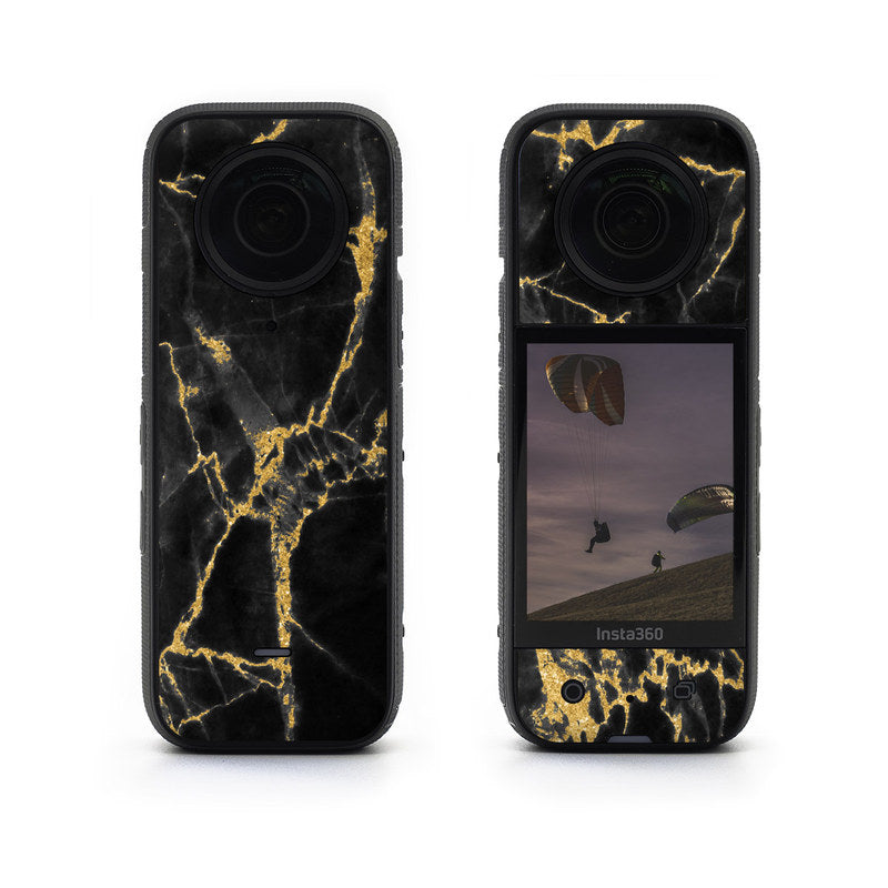 Black Gold Marble - Insta360 X3 Skin