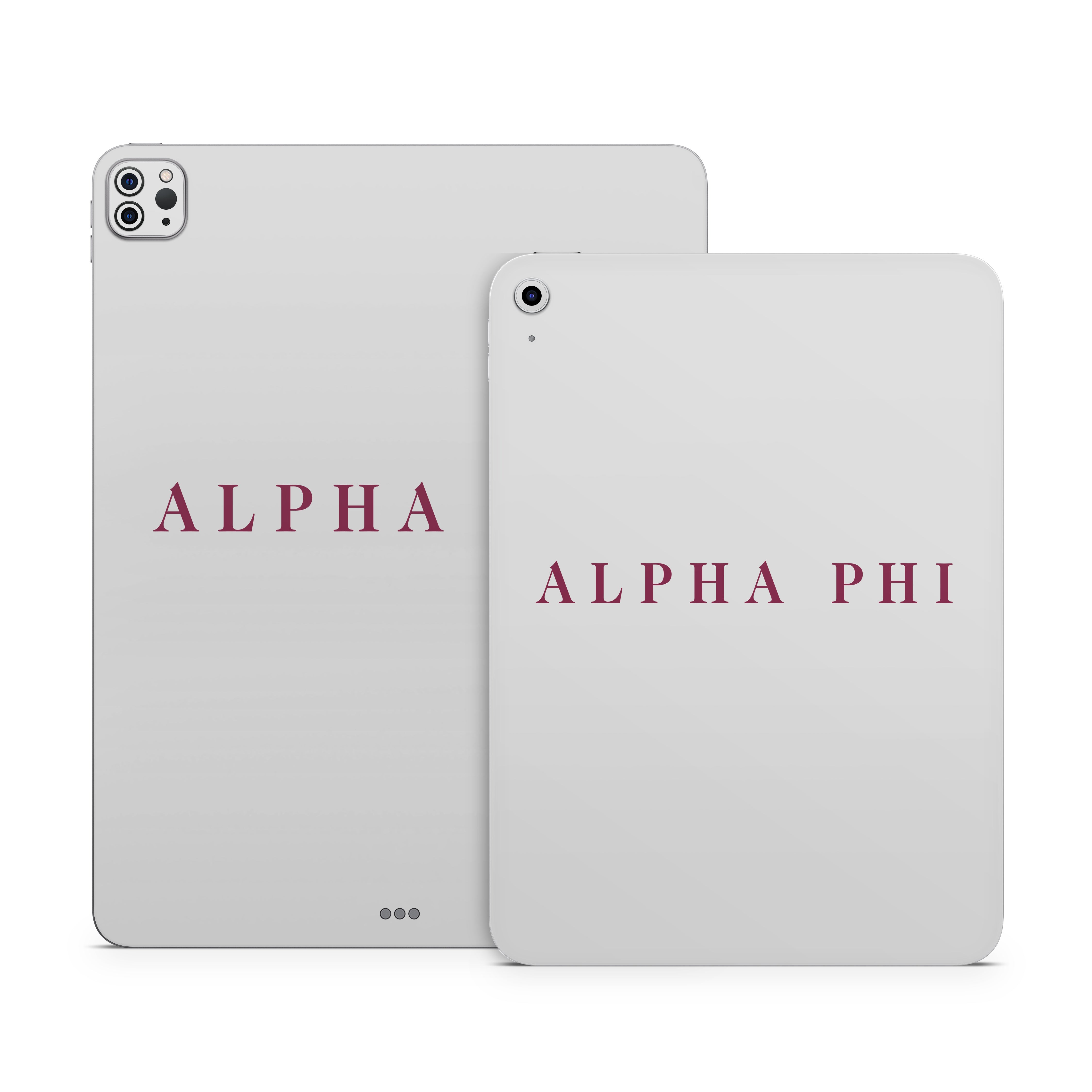 Alpha Phi Wordmark Silver - Apple iPad Skin