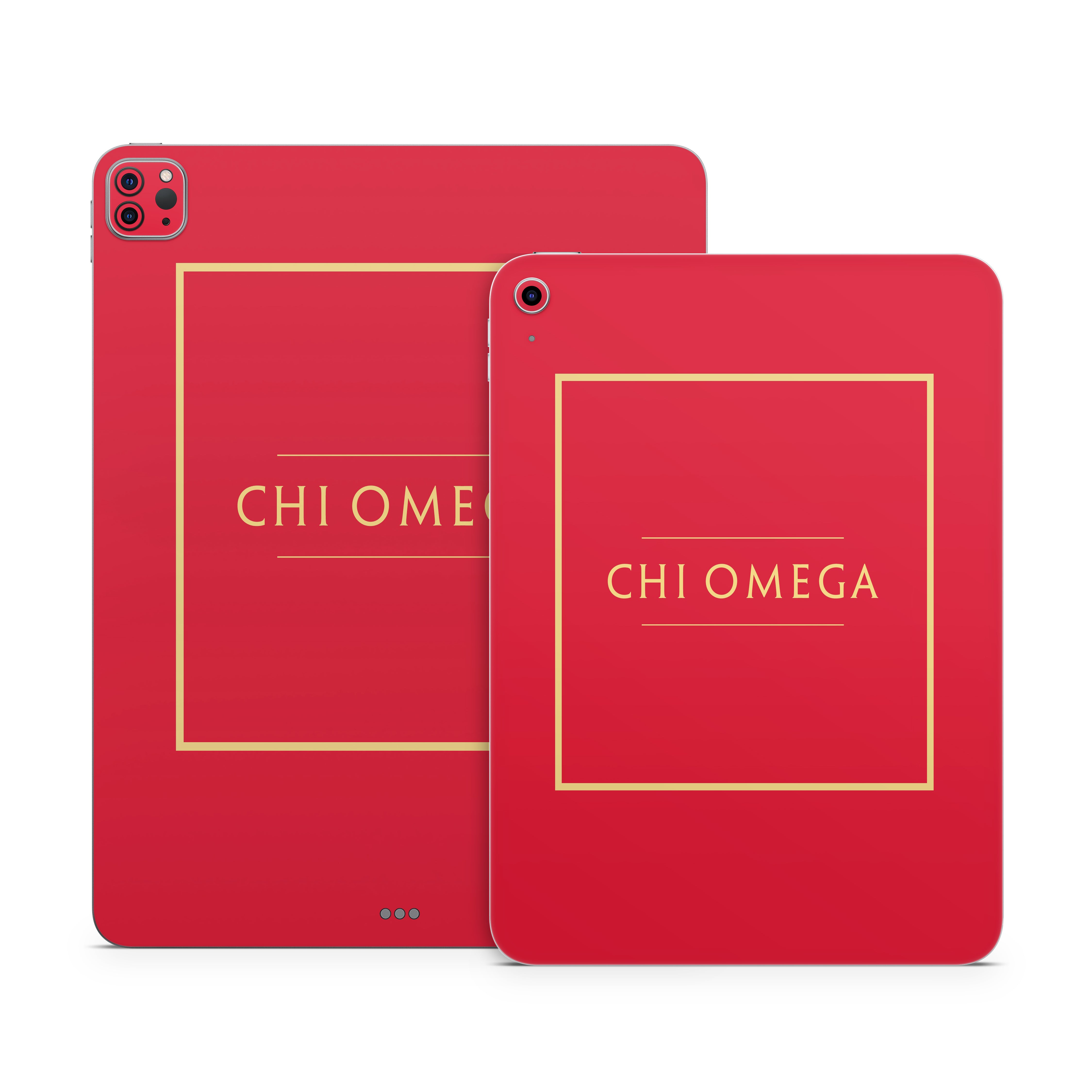 Chi Omega Cardinal with Border - Apple iPad Skin