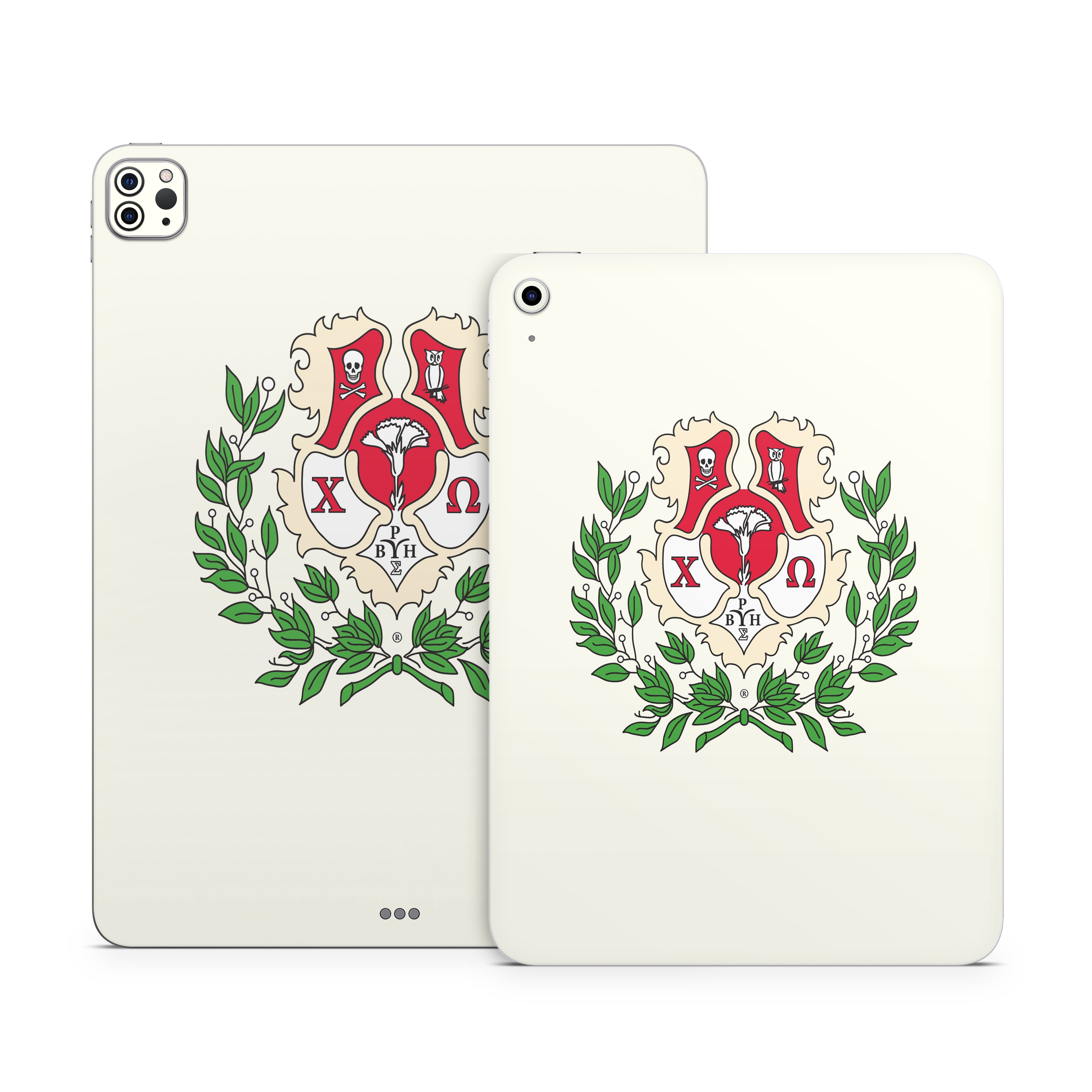 Chi Omega Crest Cream - Apple iPad Skin