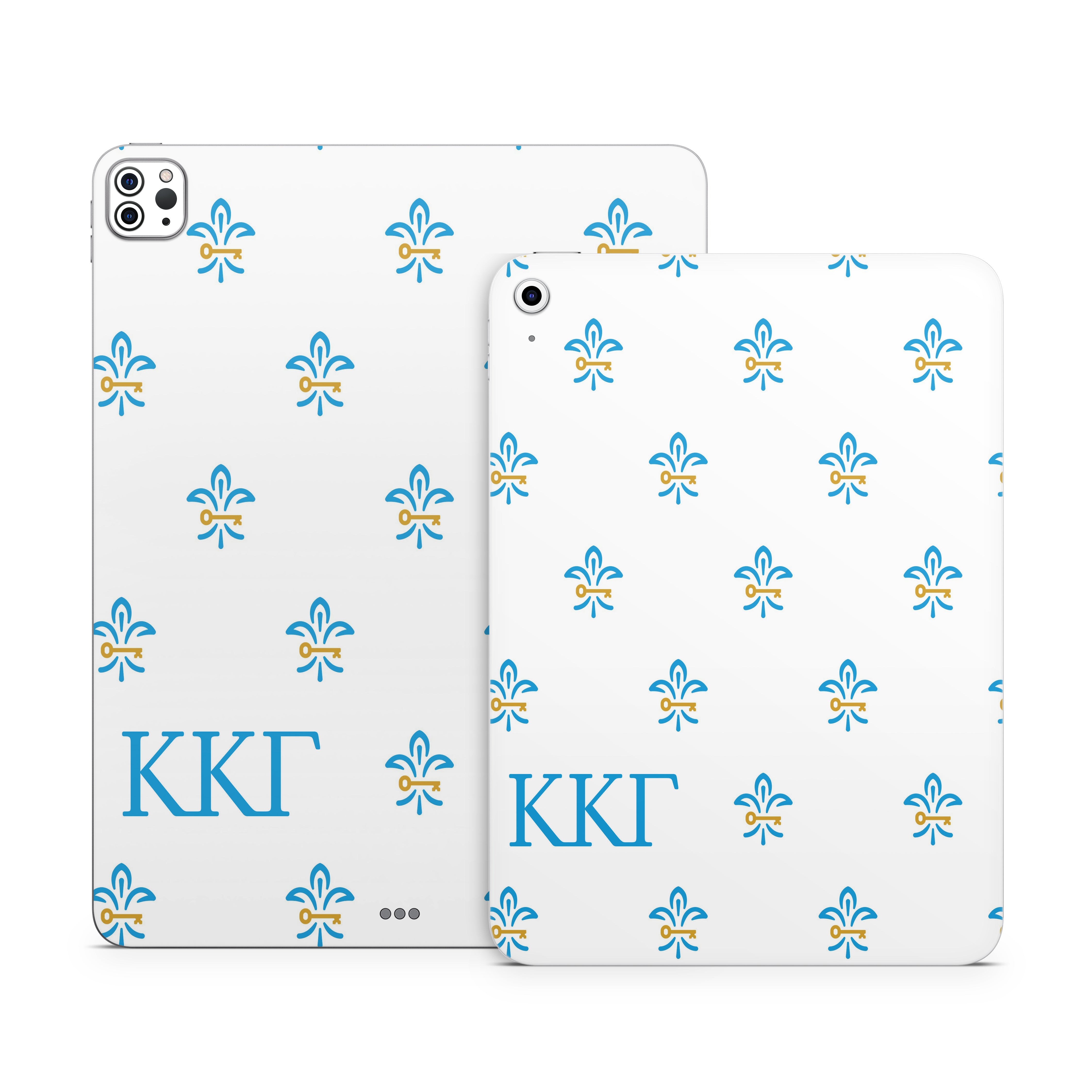 Kappa Kappa Gamma Fleur De Key Pattern White - Apple iPad Skin