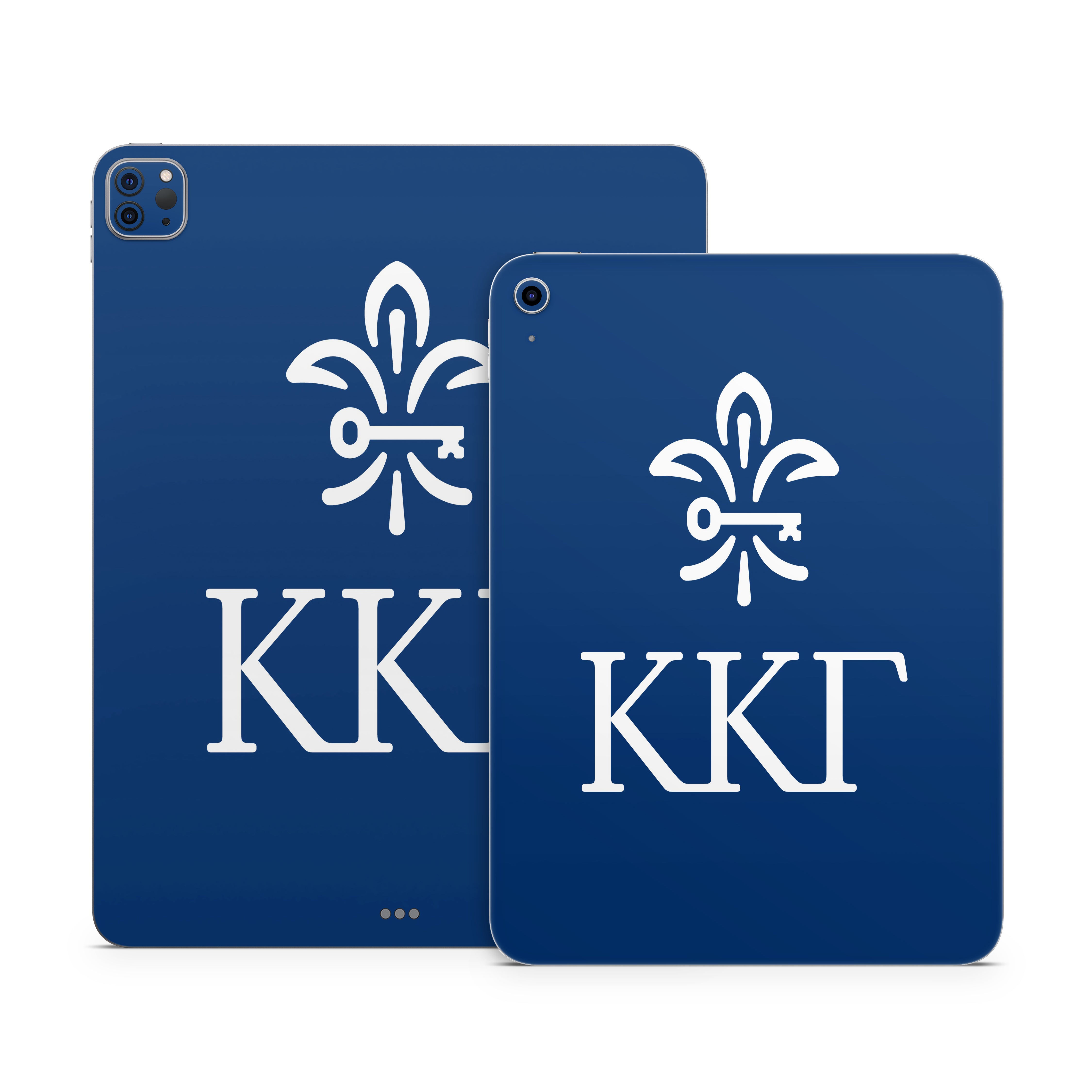 Kappa Kappa Gamma Letterkey Vertical Kappa Blue - Apple iPad Skin