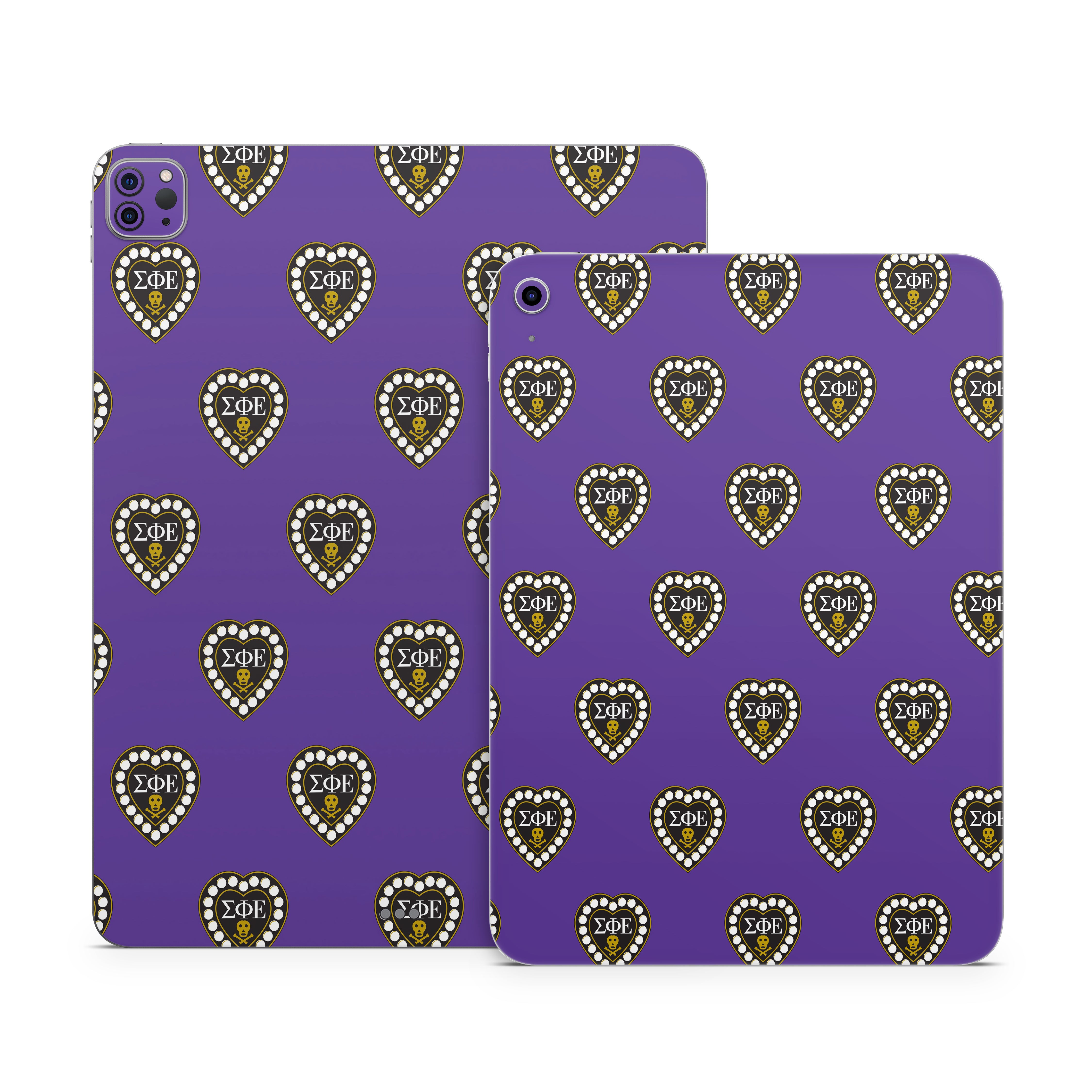 Sigma Phi Epsilon Badge Pattern Purple - Apple iPad Skin