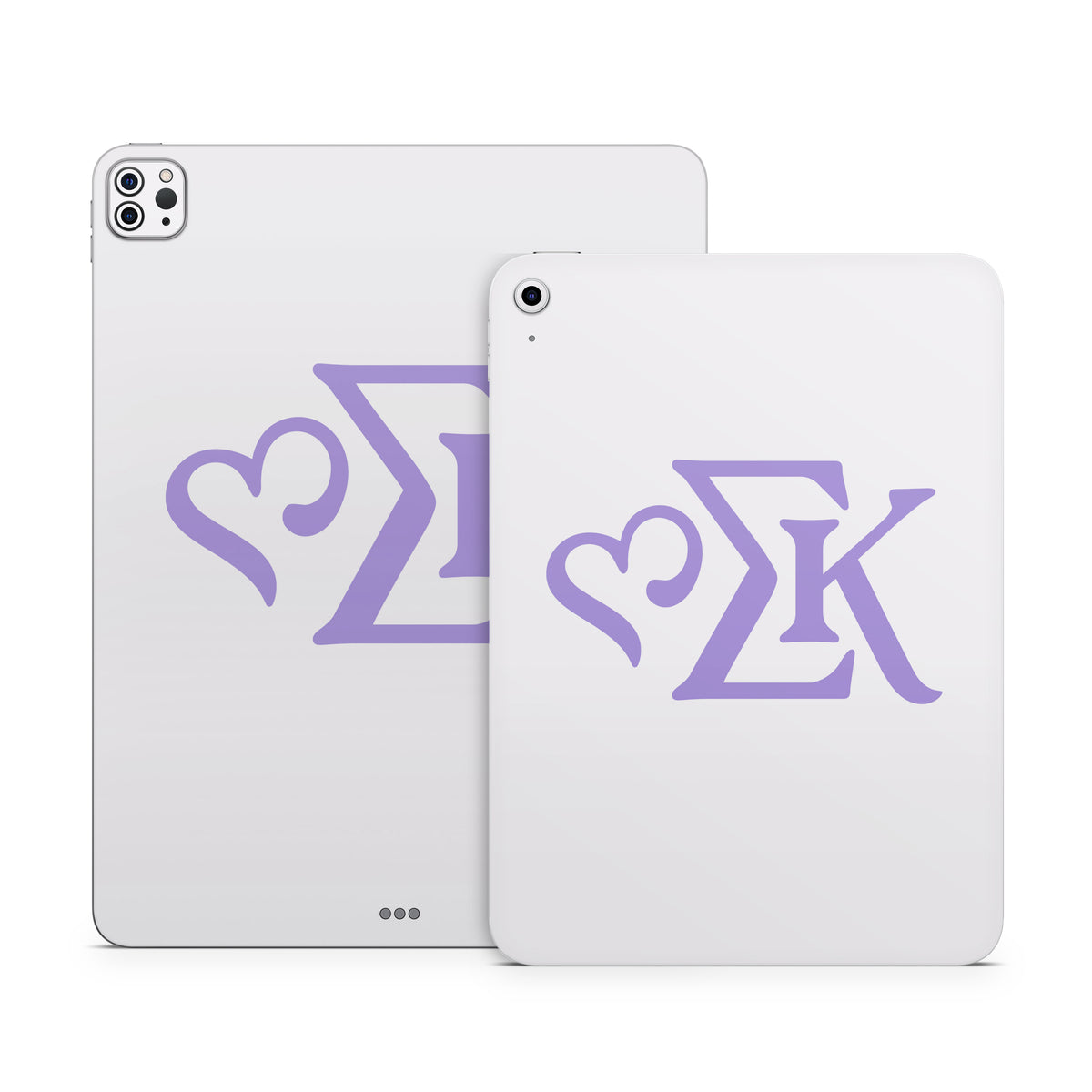 Sigma Kappa Greek Letters Legacy Lavender on Dove Love - Apple iPad Skin