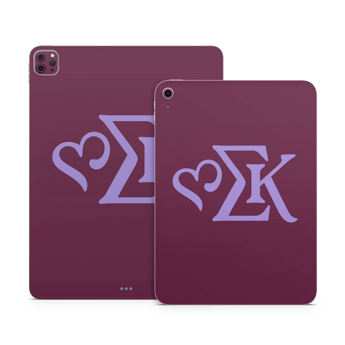 Sigma Kappa Greek Letters Legacy Lavender on Mary Maroon - Apple iPad Skin