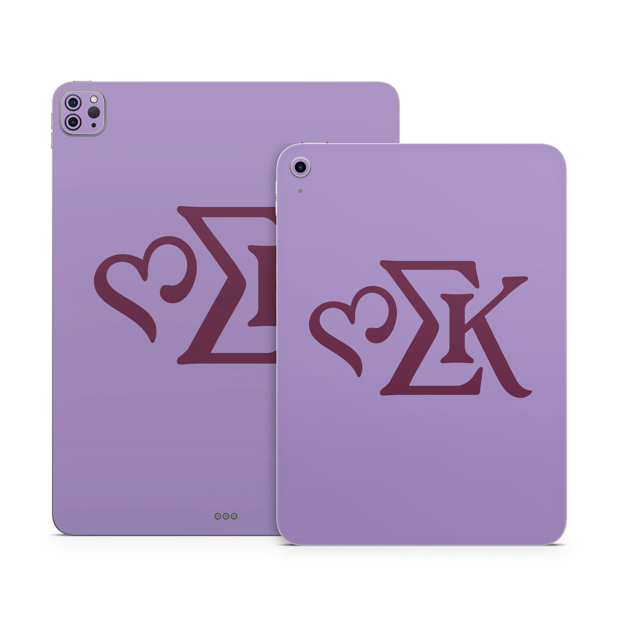 Sigma Kappa Greek Letters Mary Maroon on Legacy Lavender - Apple iPad Skin