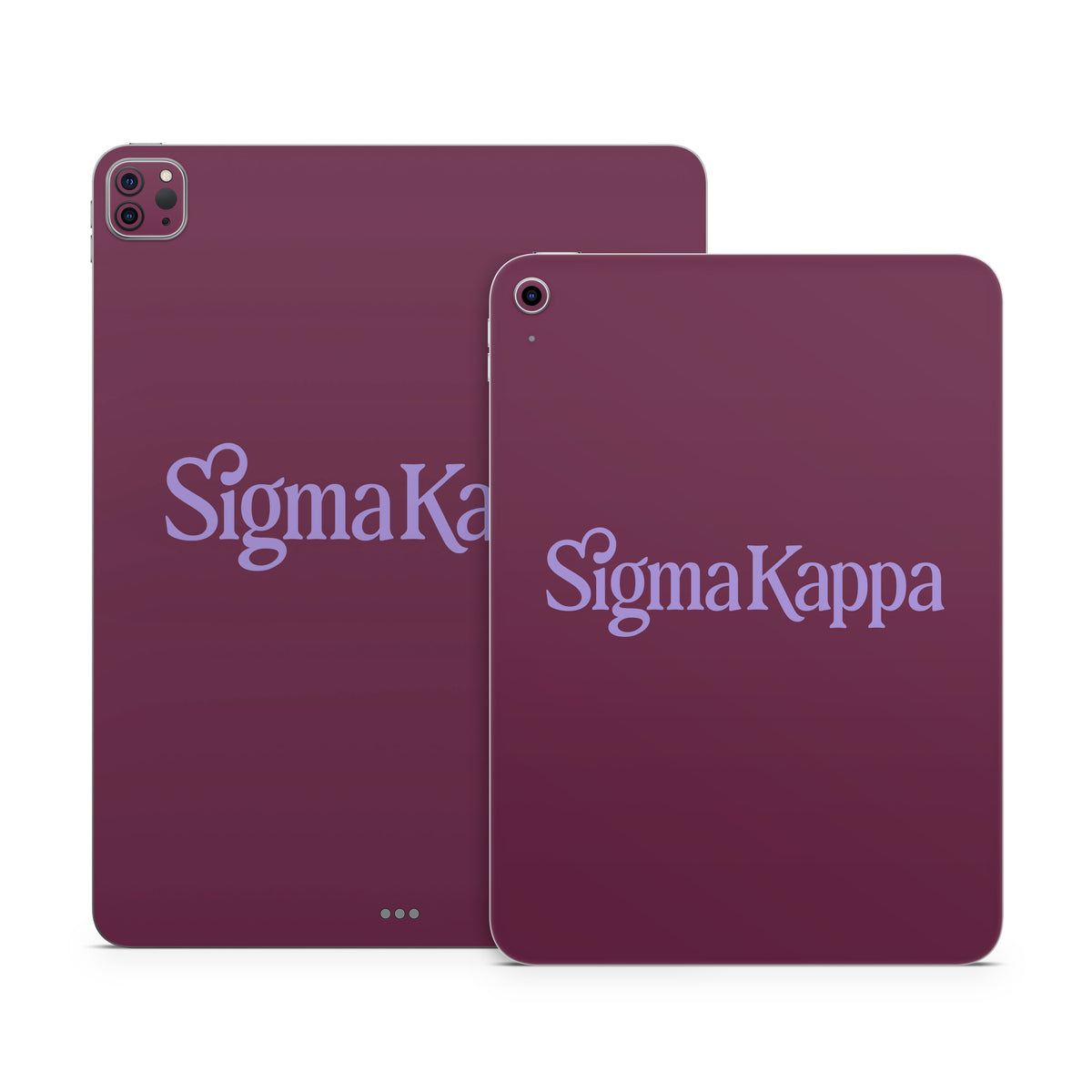 Sigma Kappa Primary Logo Legacy Lavender on Mary Maroon - Apple iPad Skin