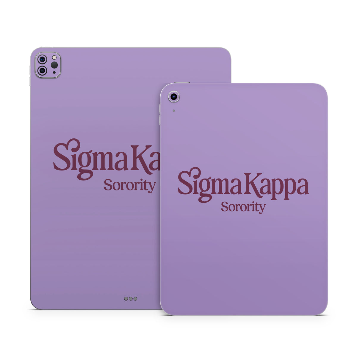 Sigma Kappa Sorority Logo Mary Maroon on Legacy Lavender - Apple iPad Skin
