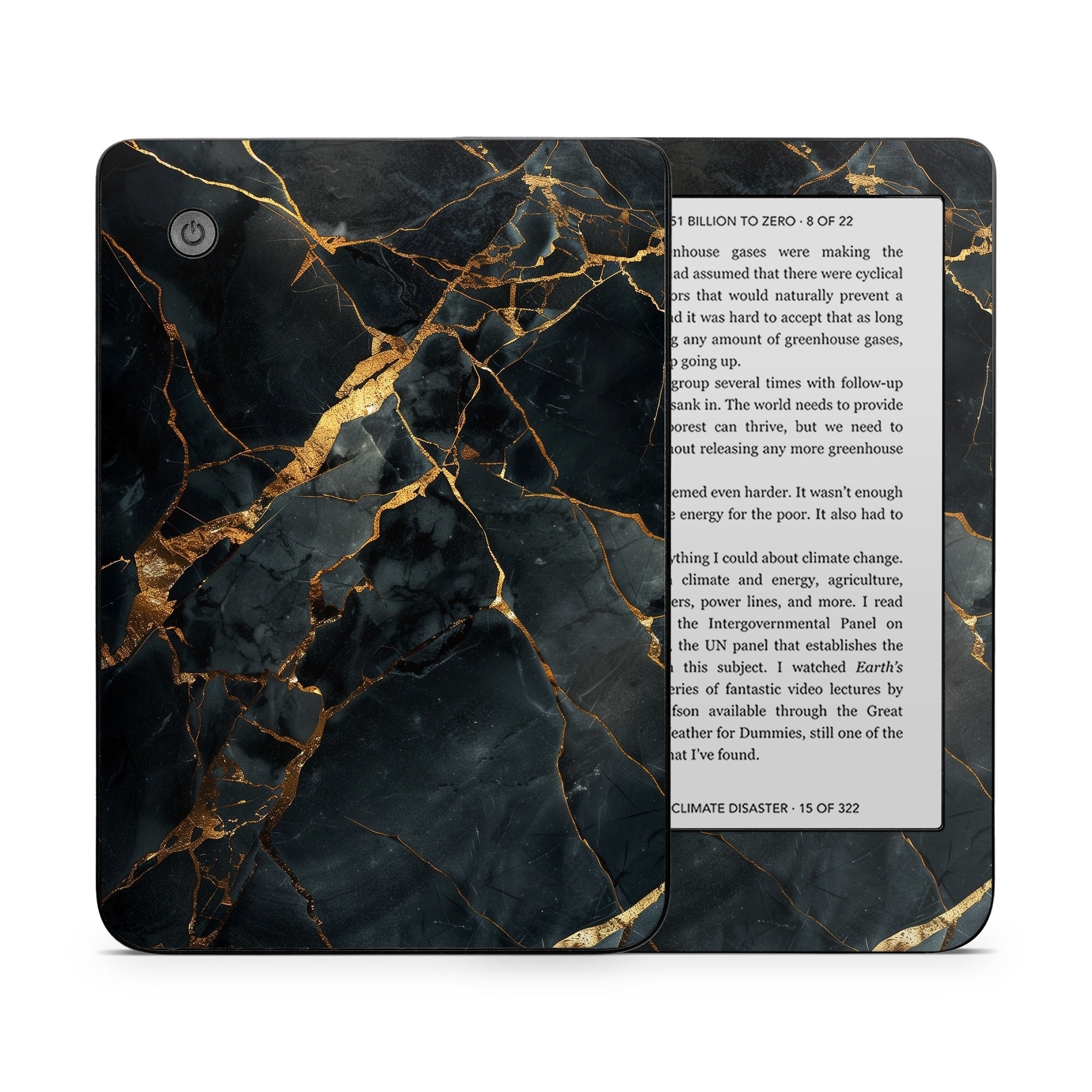 Repaired Black Marble - Kobo Clara 2E Skin