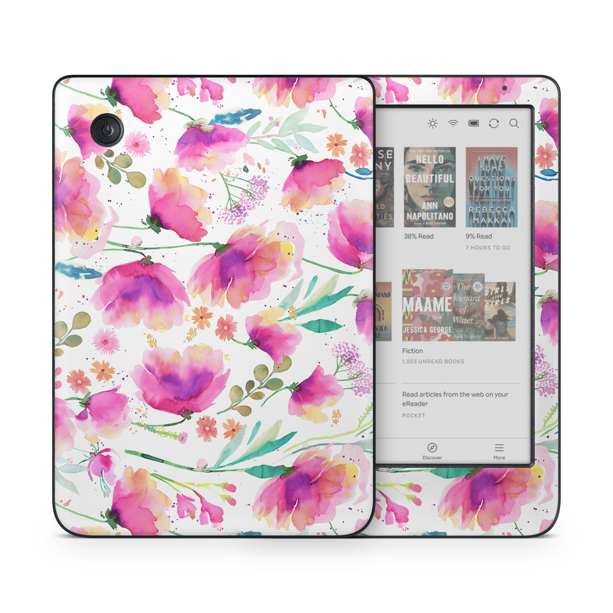 Abstract Pink Poppies - Kobo Clara Colour Skin