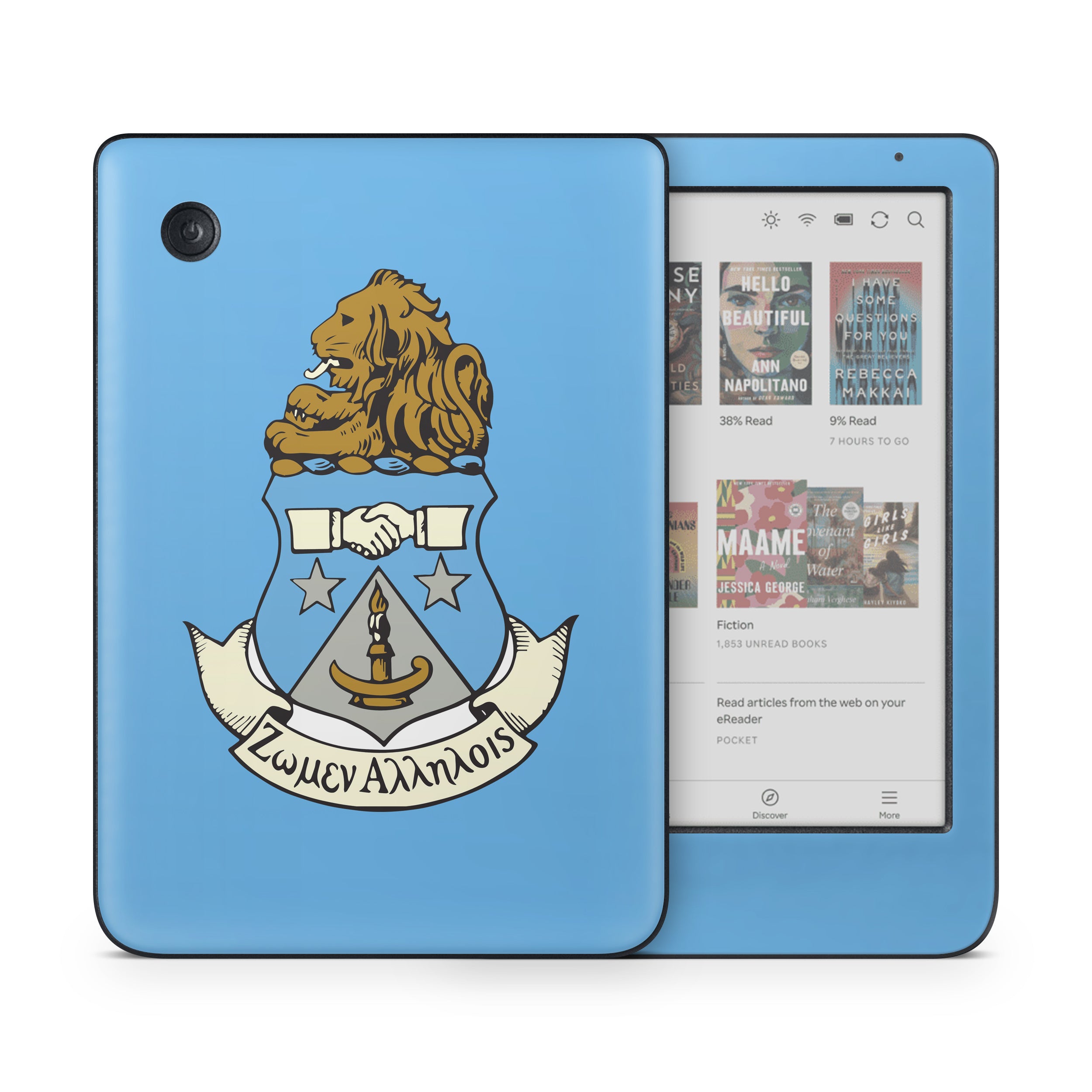 Alpha Delta Pi Crest Adelphean Blue - Kobo Clara Colour Skin